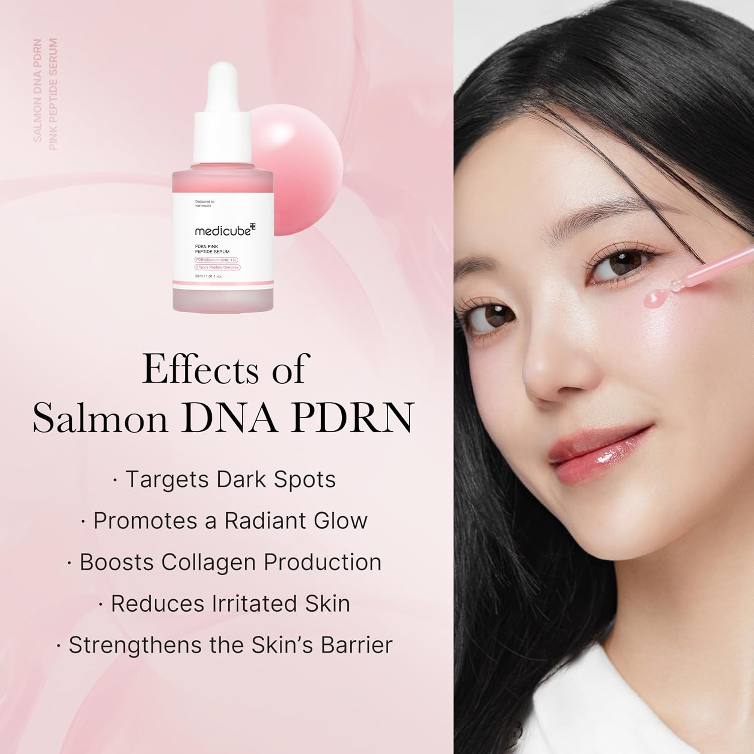 Suero Facial MEDICUBE PDRN Pink Peptide Serum 30 mL