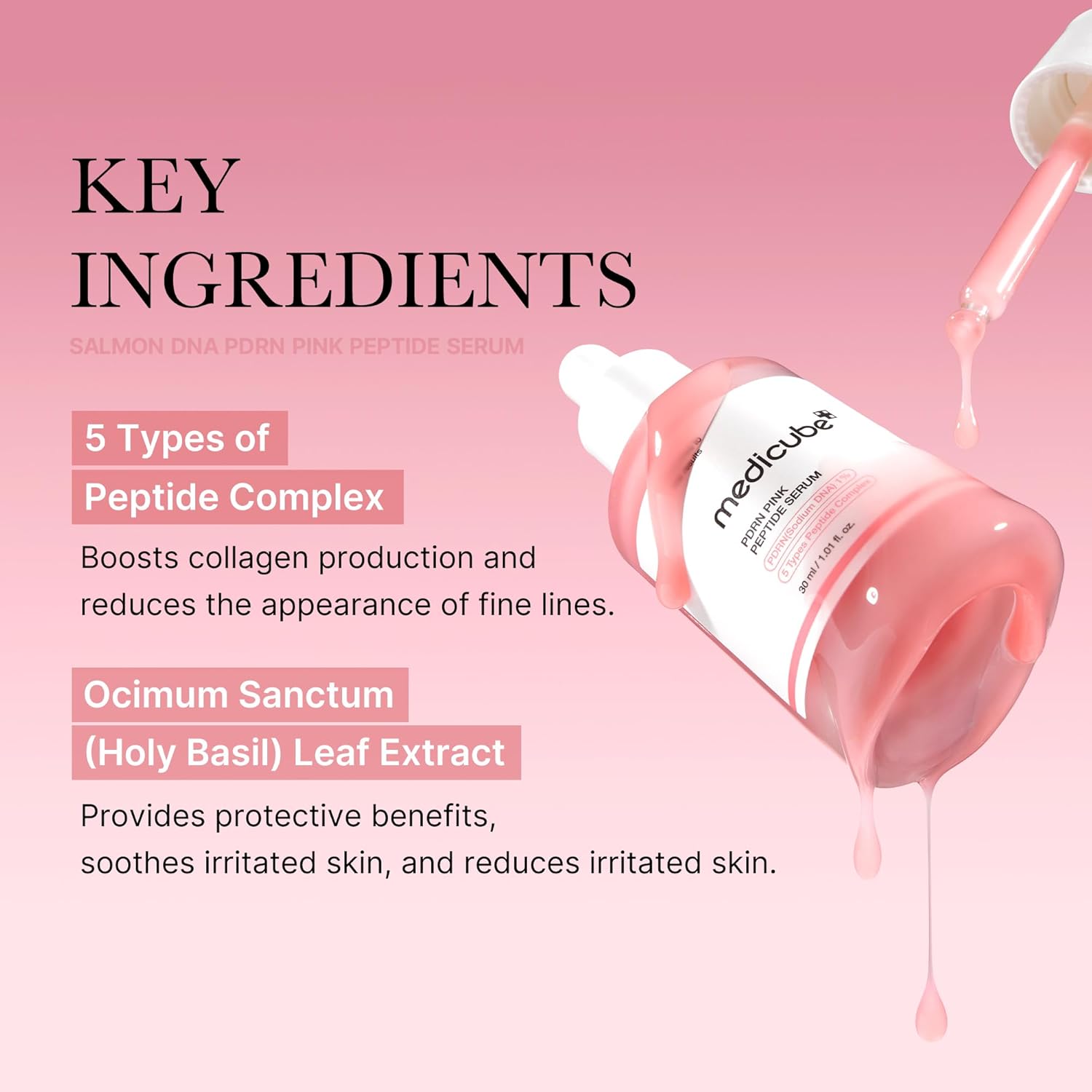 Suero Facial MEDICUBE PDRN Pink Peptide Serum 30 mL