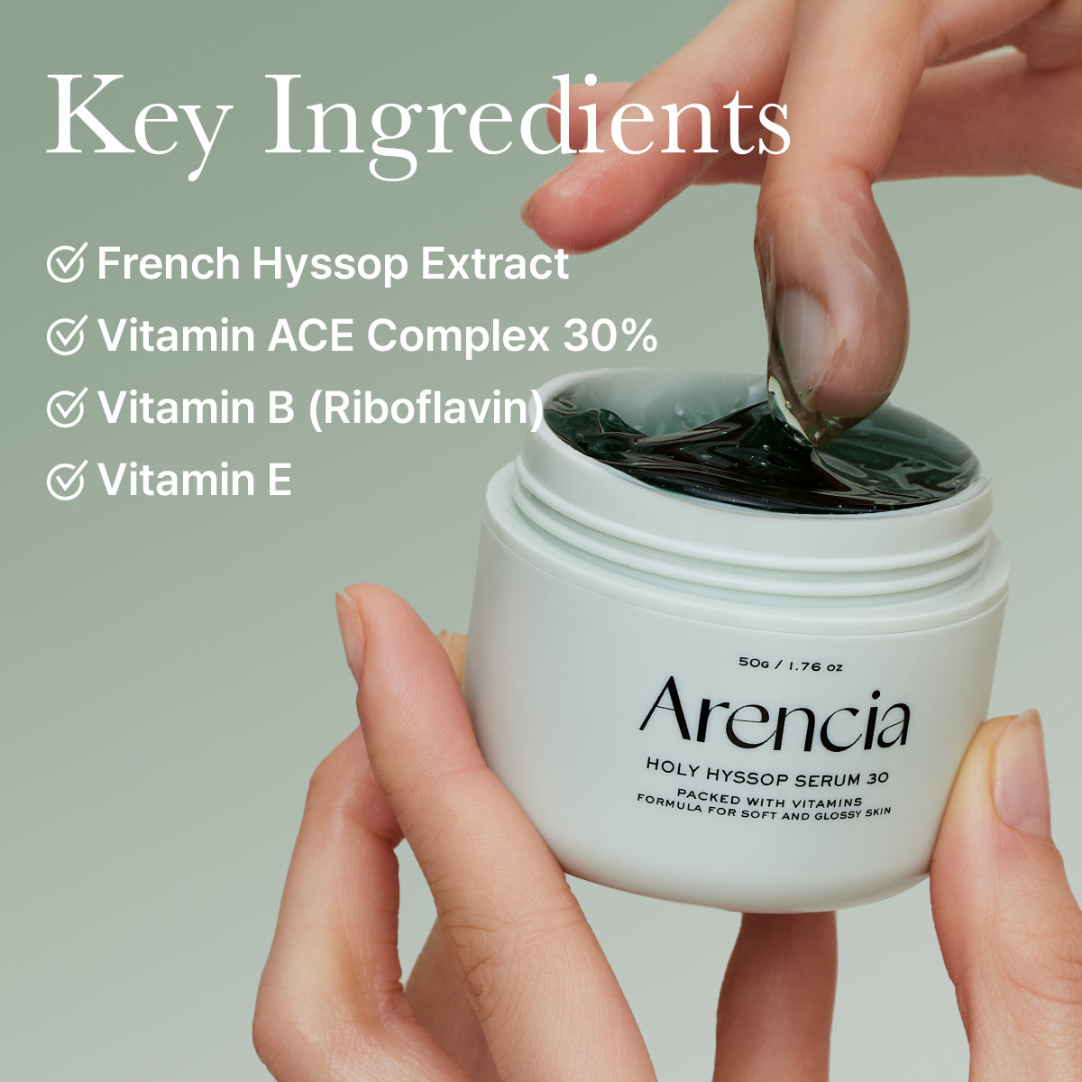 Suero Facial Arencia HOLY Hyssop Serum 30 Envase 50 mL