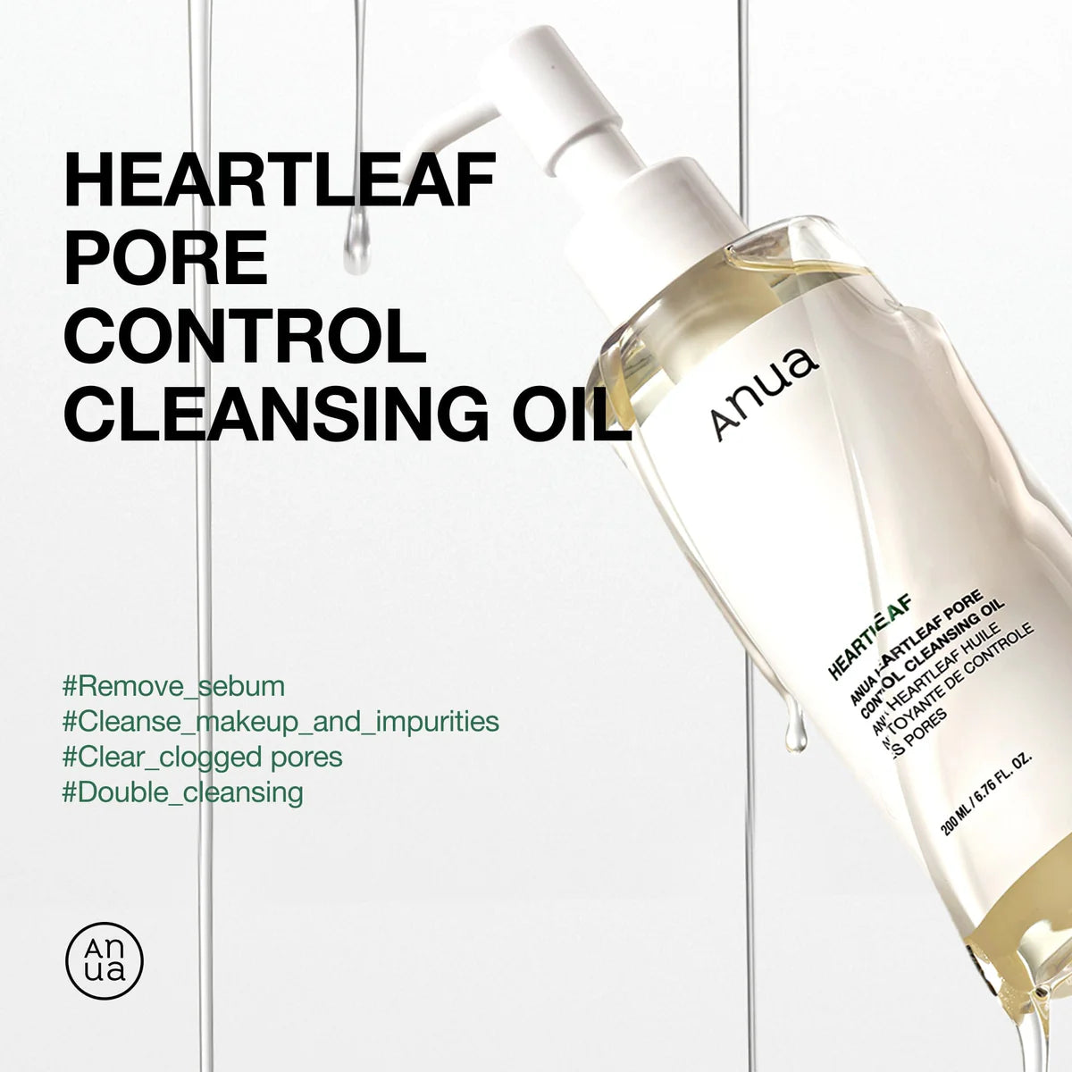 Limpiador Doble Acción Anua HeartLeaf Pore Control 200 mL