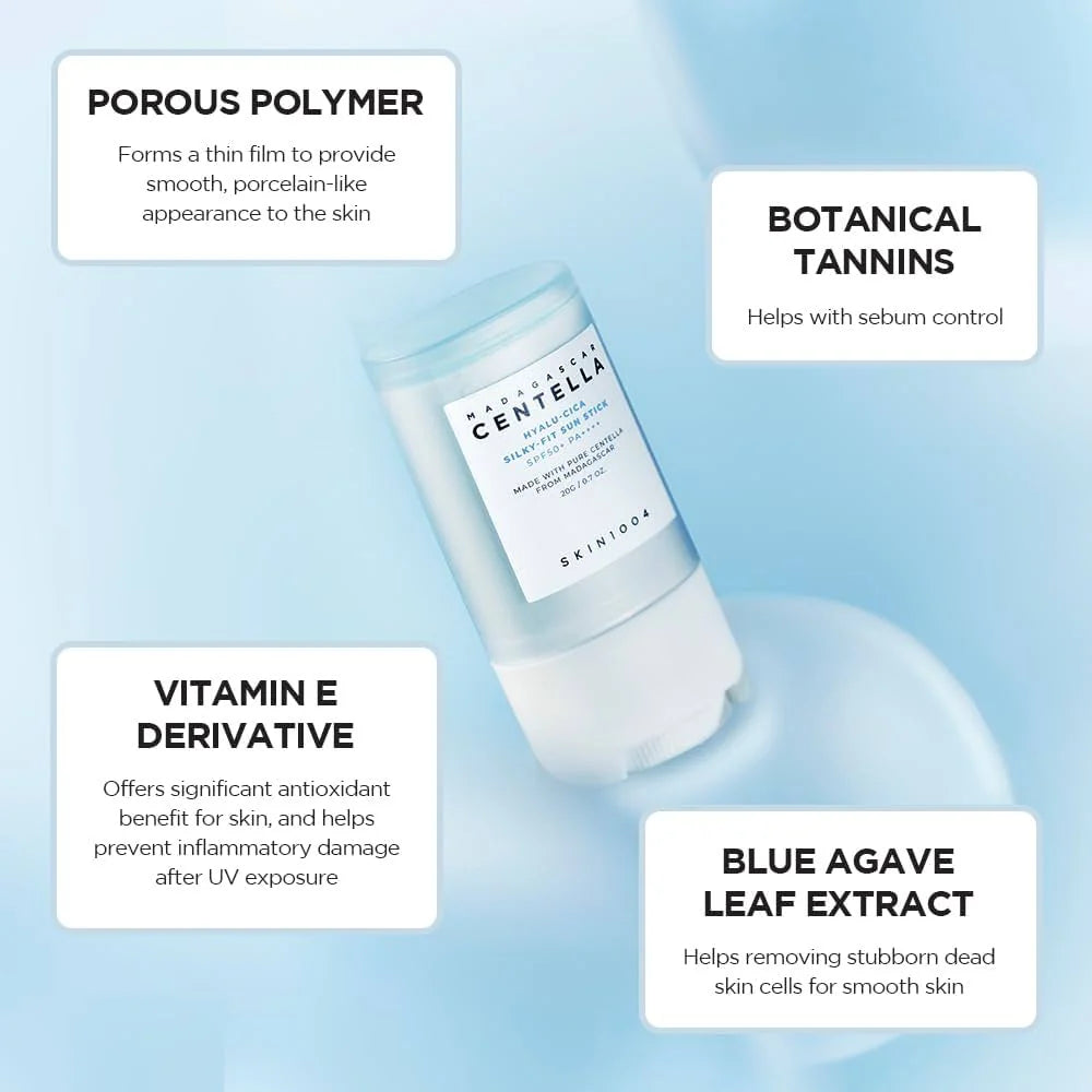 Protector Solar Skin1004 Madagascar Centella Hyalu-Cica Silky Fit Sun Stick 20 gramos