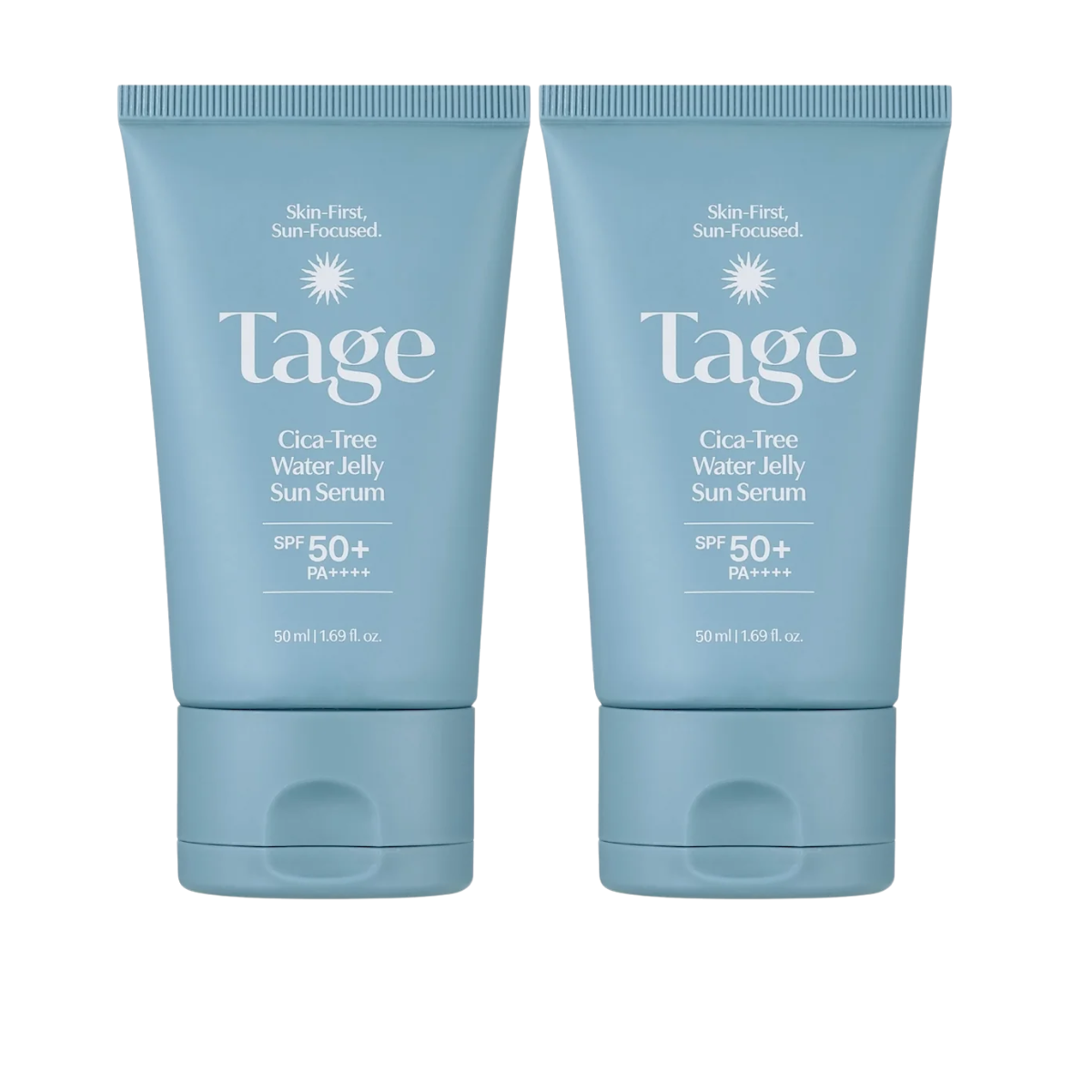 Protector solar Twin Pack TAGE CICA-TREE Water Jelly Sun Serum SPF50+ PA++++ 2 x 50 mL más Sachet de Regalo