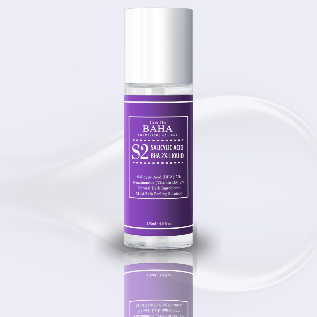 Suero Facial Cos de BAHA S2 Ácido Salicílico BHA al 2% Liquid 120 mL Exfoliante para Puntos Negros
