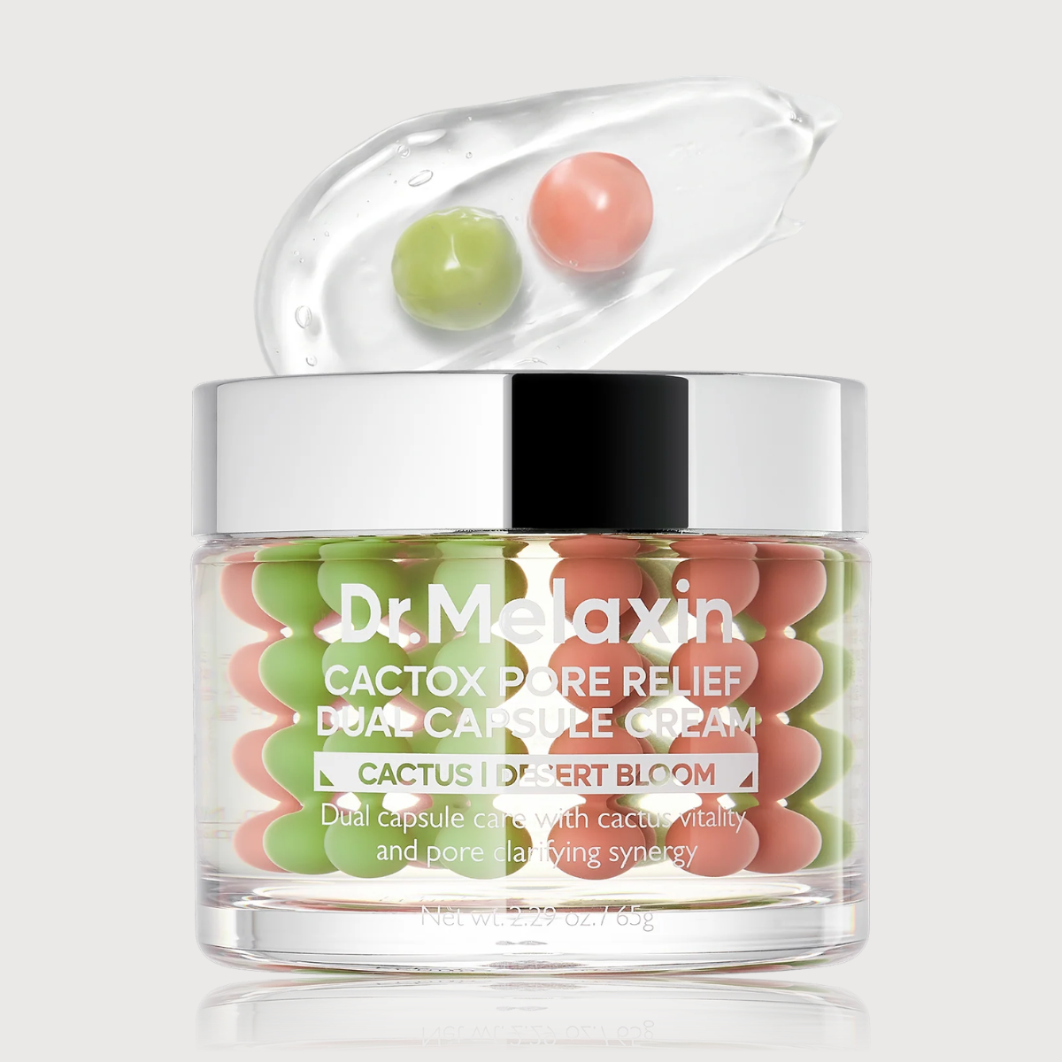 Crema Facial Dr. Melaxin Cactox Pore Relief Dual Capsule Cream 65 g Hidratante para Poros, Control de Sebo y Piel Suave