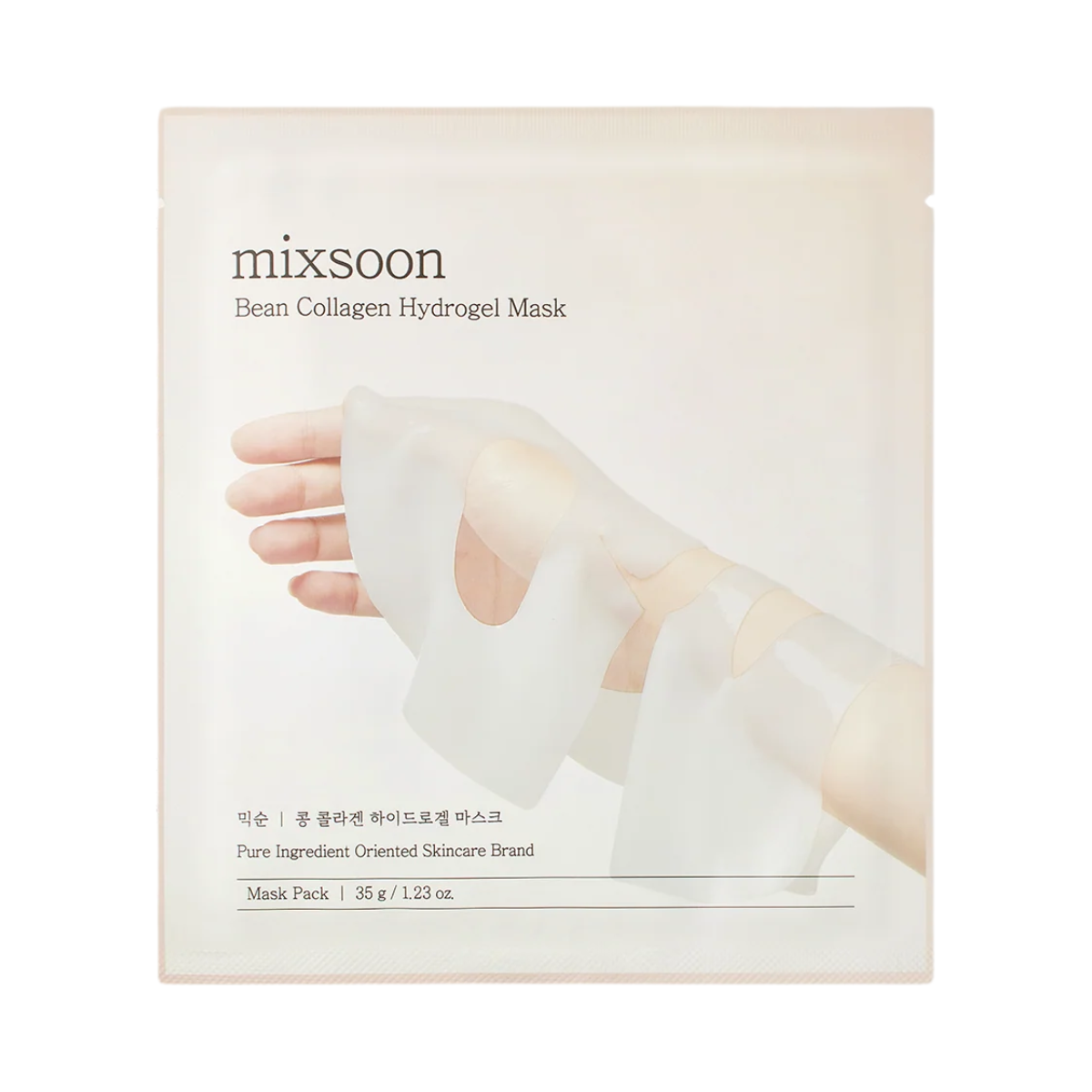 Mascarilla Coreana Mixsoon Bean Collagen Hydrogel Mask Colágeno y Fermentos Hidratantes