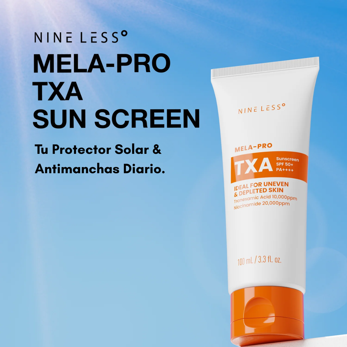 Protector solar NINE LESS SPF50+ PA++++