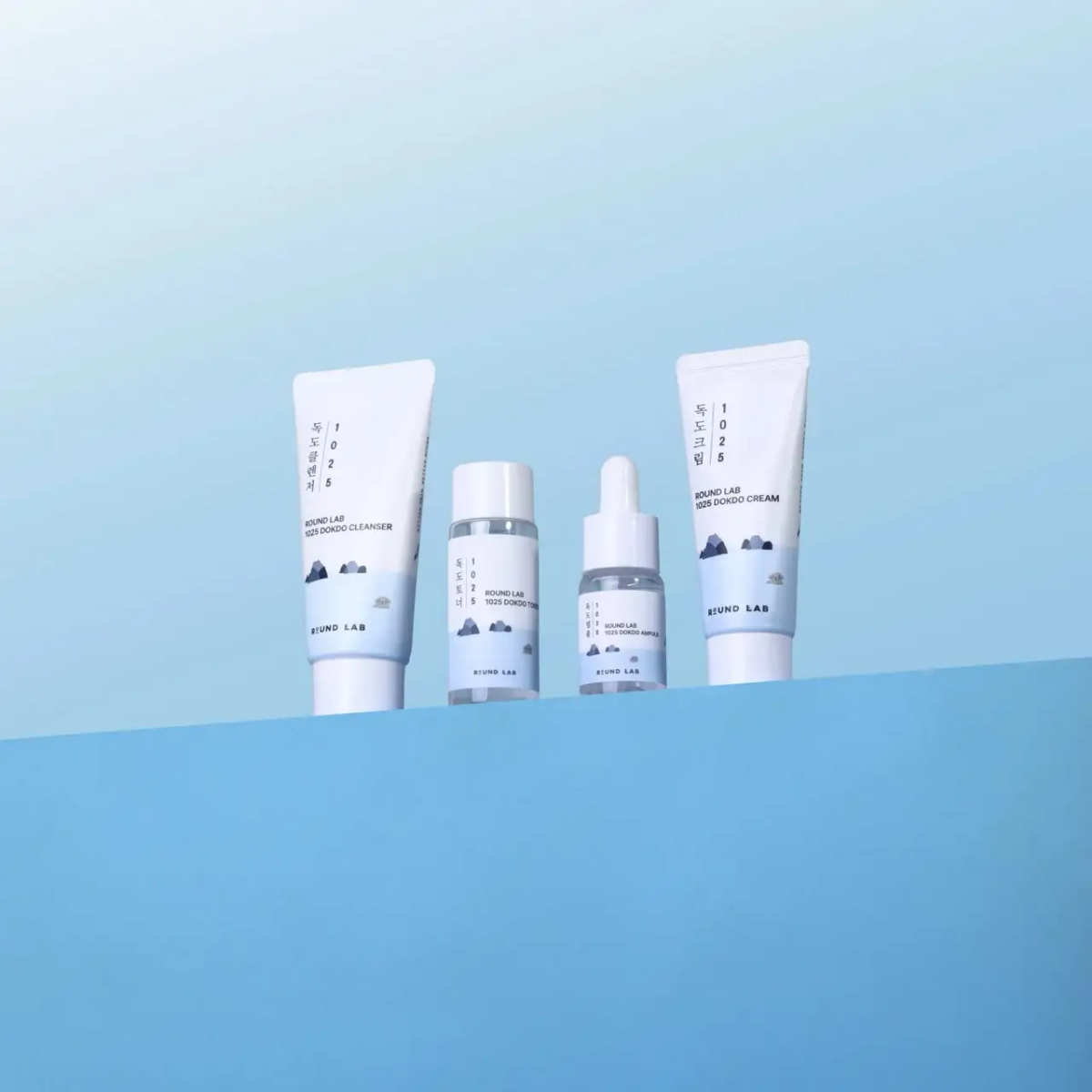 kit skincare coreano round lab dokdo mini