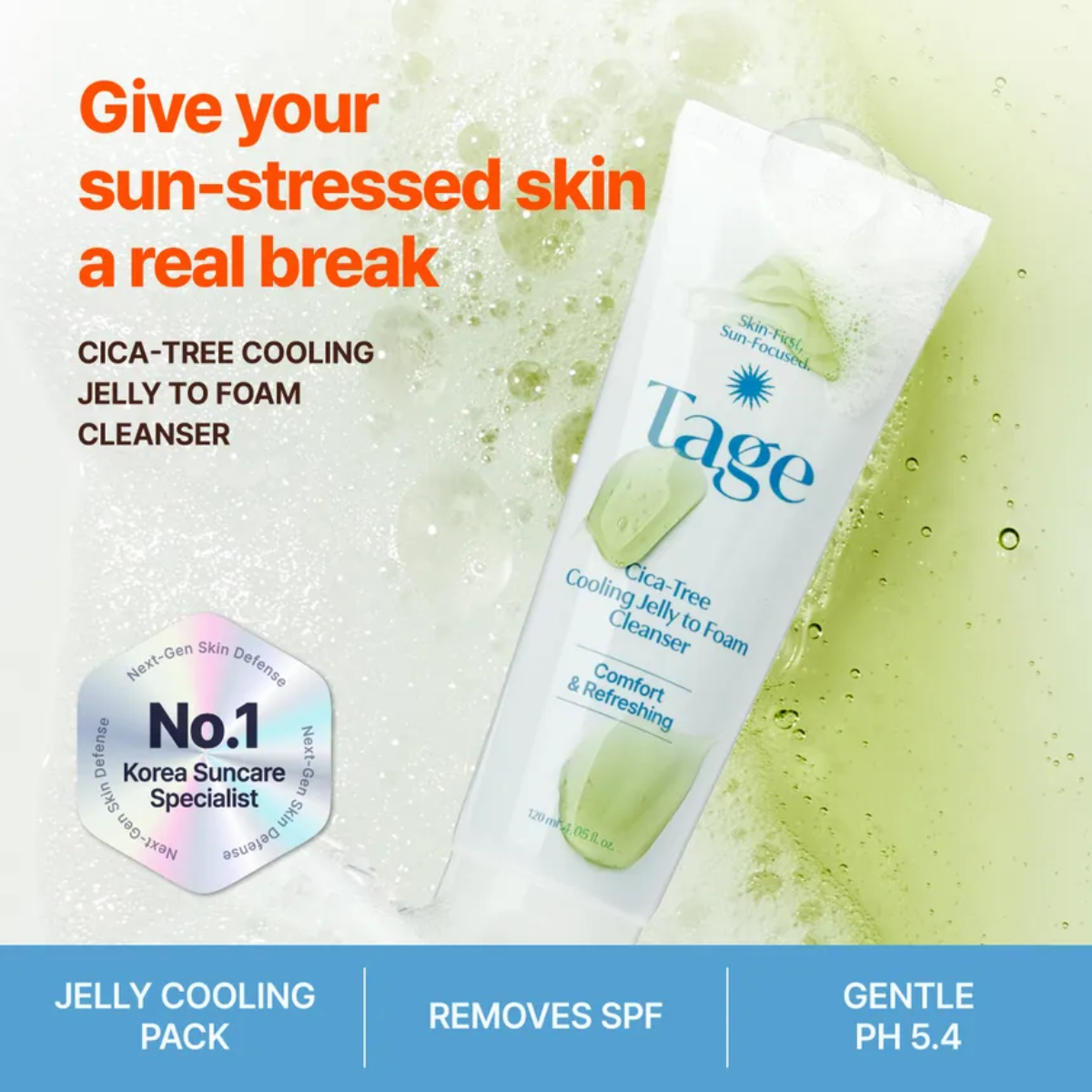 Limpiador facial coreano TAGE CICA-TREE