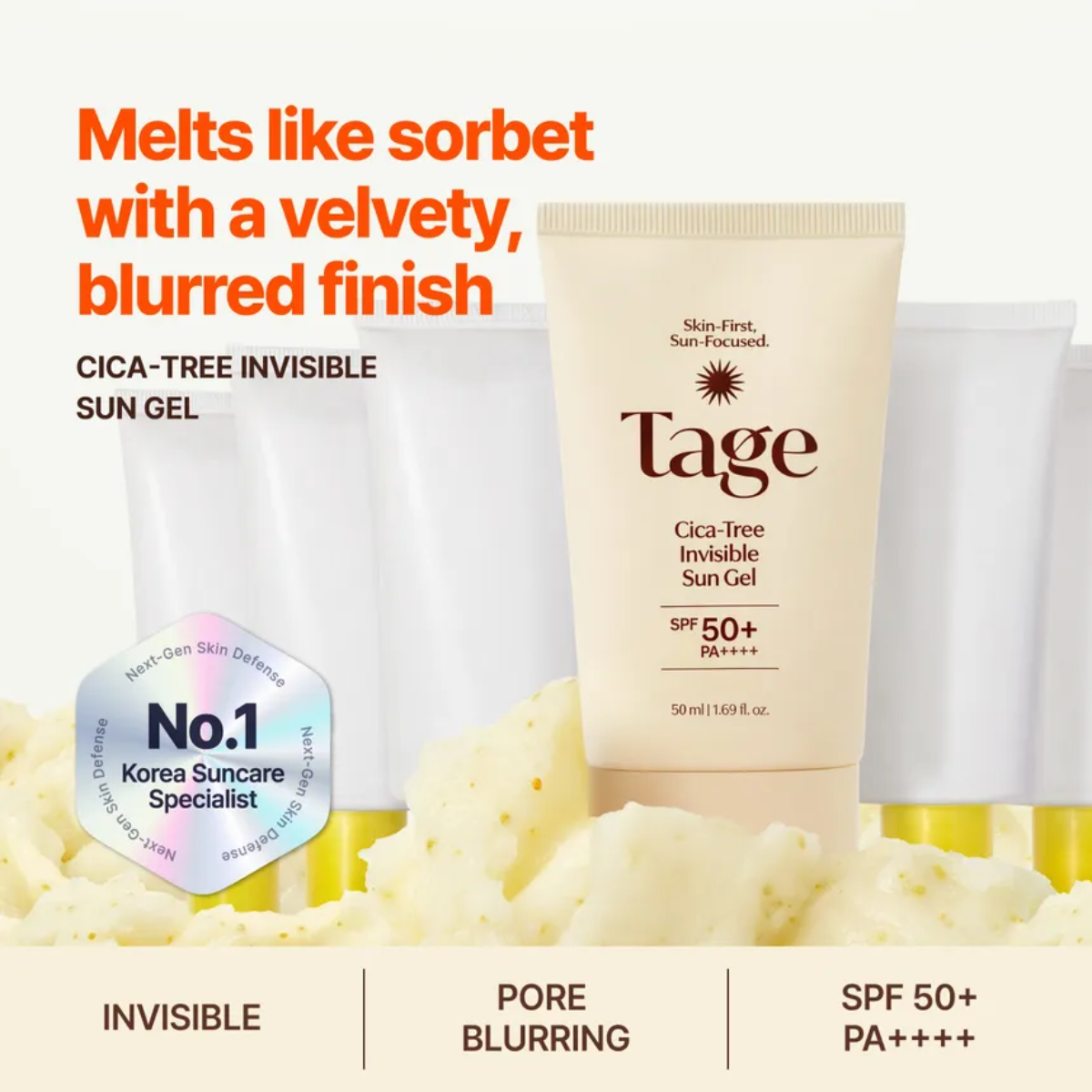 Protector solar coreano TAGE CICA-TREE Invisible Sun Gel