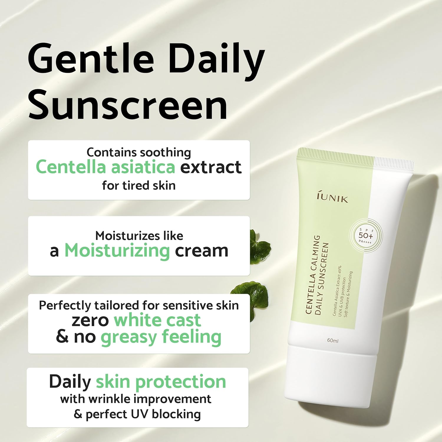 Protector Solar iUNIK Centella Calming Daily Sunscreen SPF50 60 mL