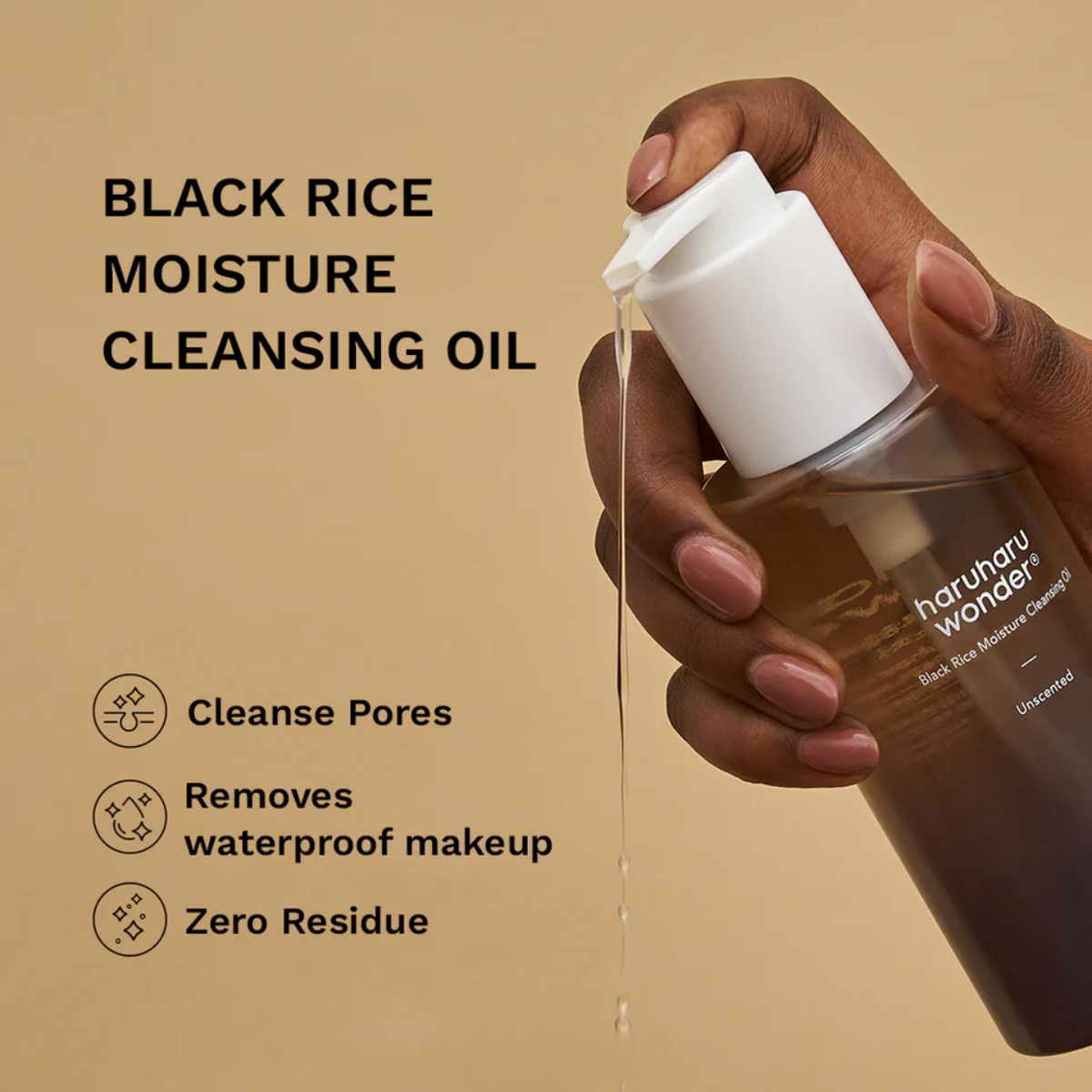 Textura ligera y sedosa de aceite limpiador coreano