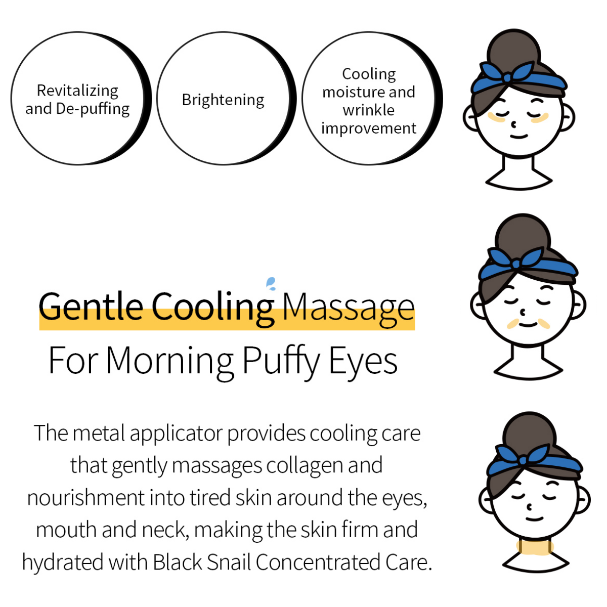 Aplicación del suero en contorno de ojos, surcos y cuello