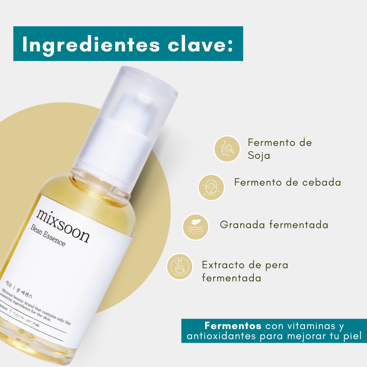 Extractos fermentados que hidratan y fortalecen la piel.