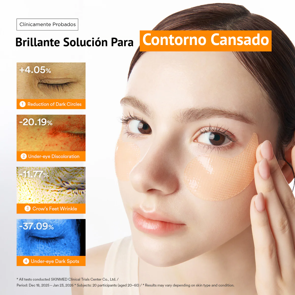 Parches que ayudan a iluminar e hidratar el contorno de ojos