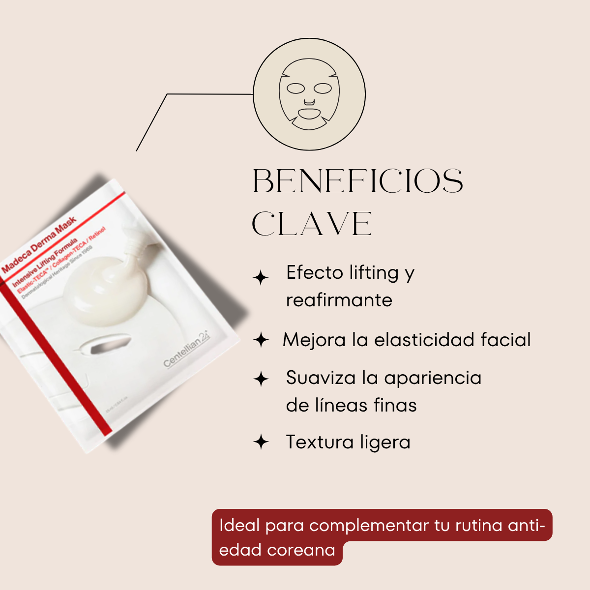 Mascarilla lifting para piel firme y luminosa