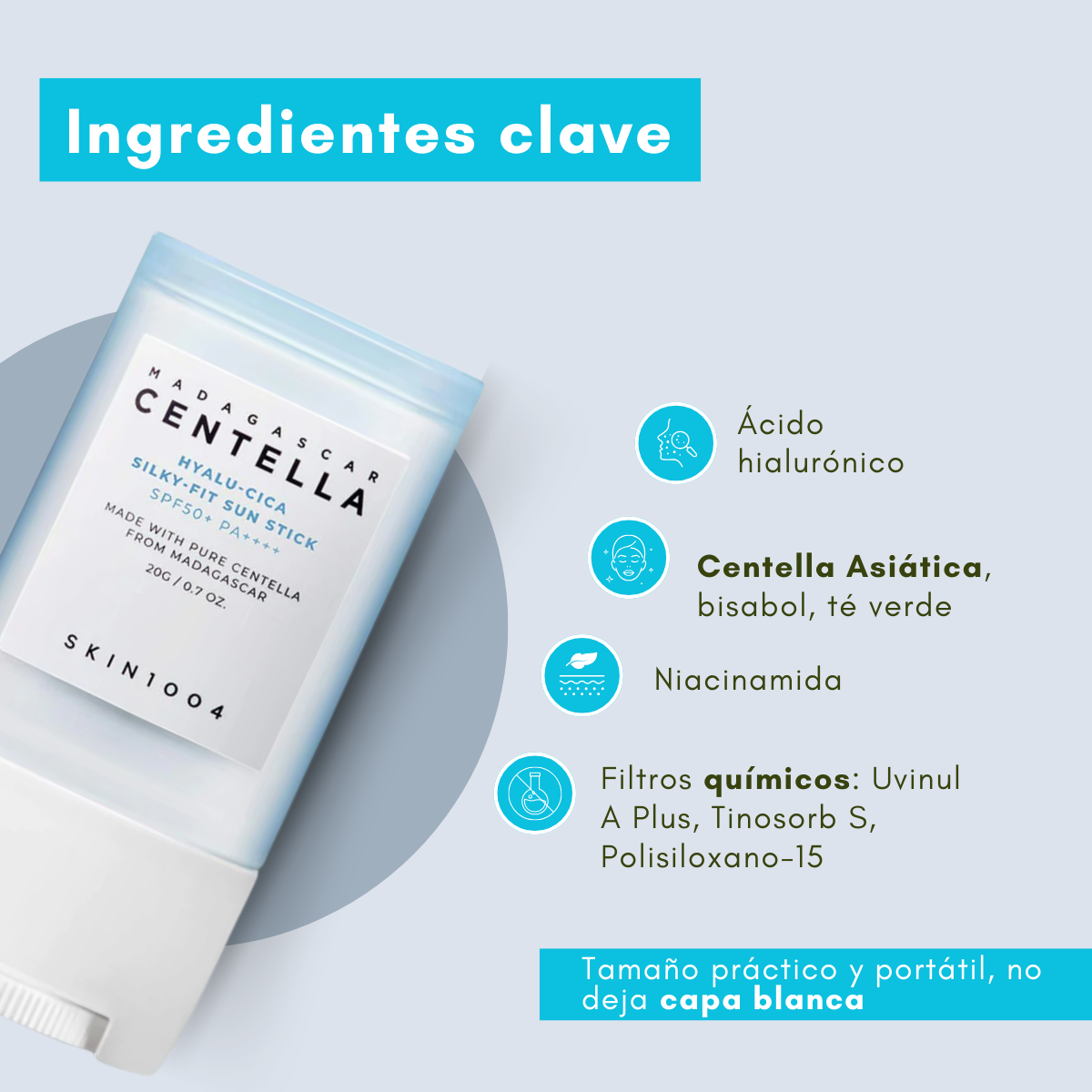 Ingredientes calmantes e hidratantes SKIN1004