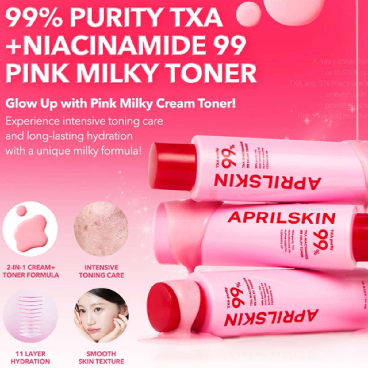 Piel hidratada y luminosa con toner coreano