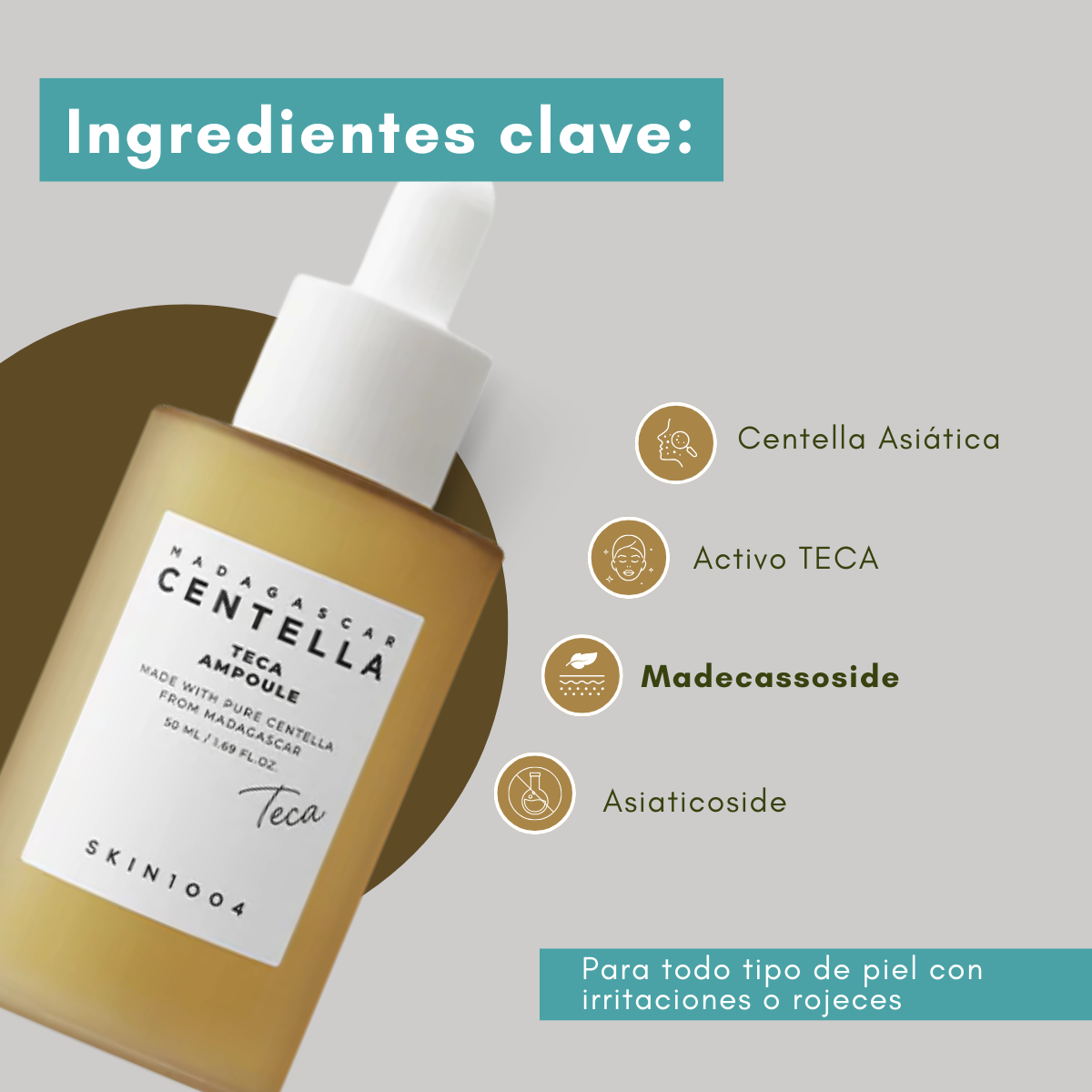 Centella Asiática y TECA para reparar la piel