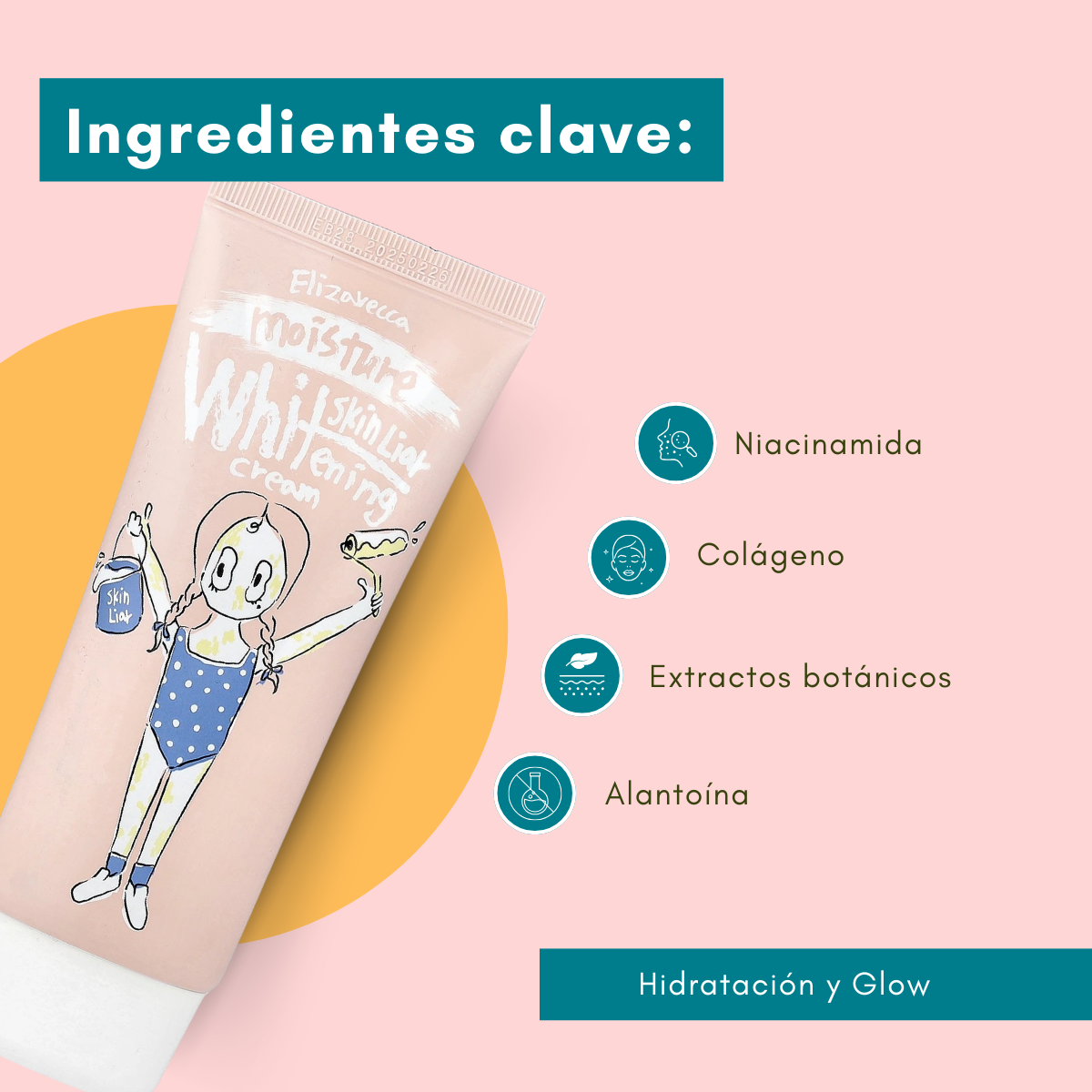 Crema Facial Elizavecca Moisture Skin Liar Crema iliminadora