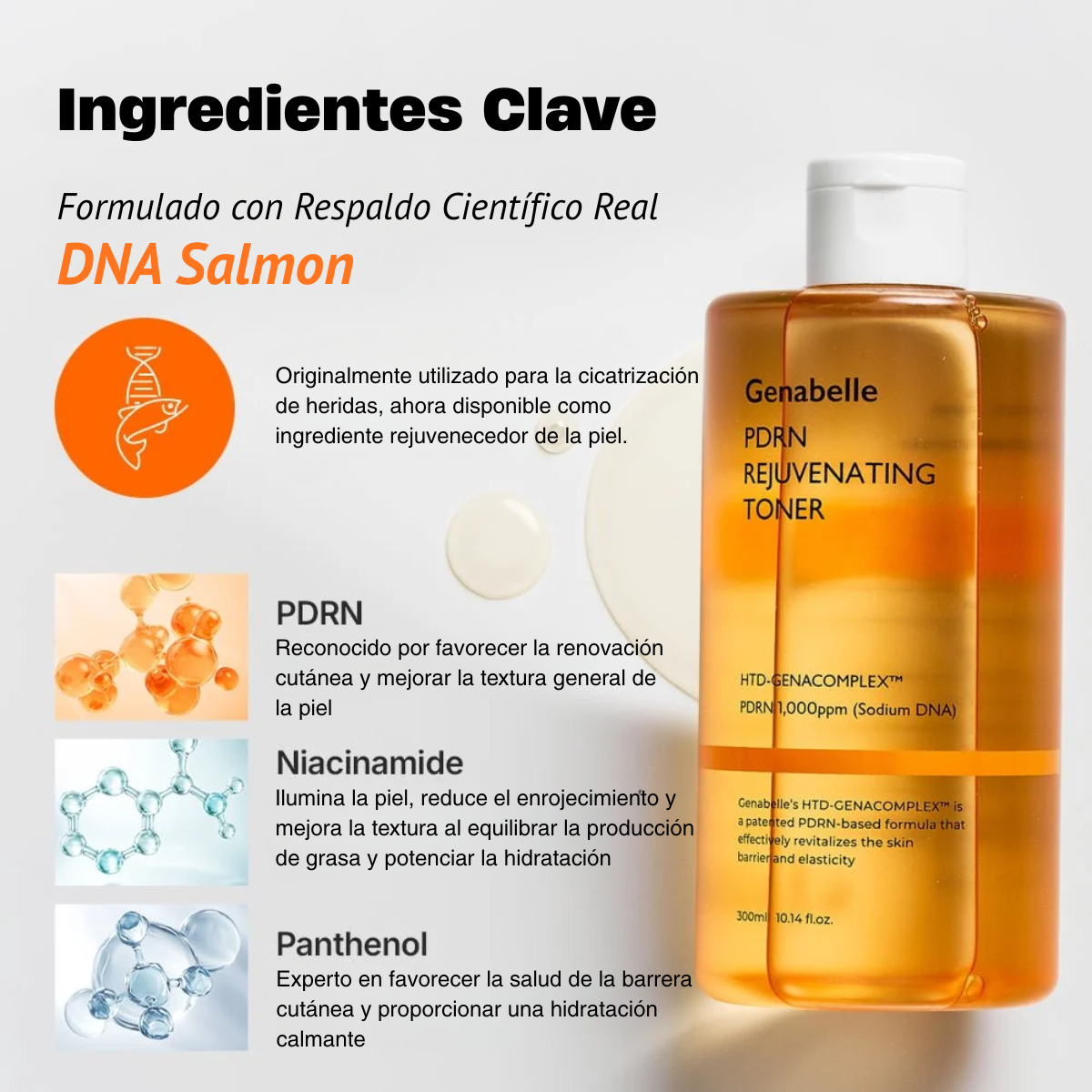 PDRN e ingredientes hidratantes
