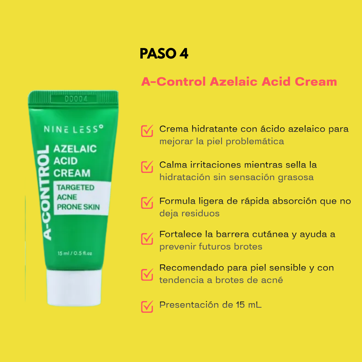 Set Travel Size Nine Less A-Control Mini Kit 4 Piezas para Piel Grasa con Acné y Poros