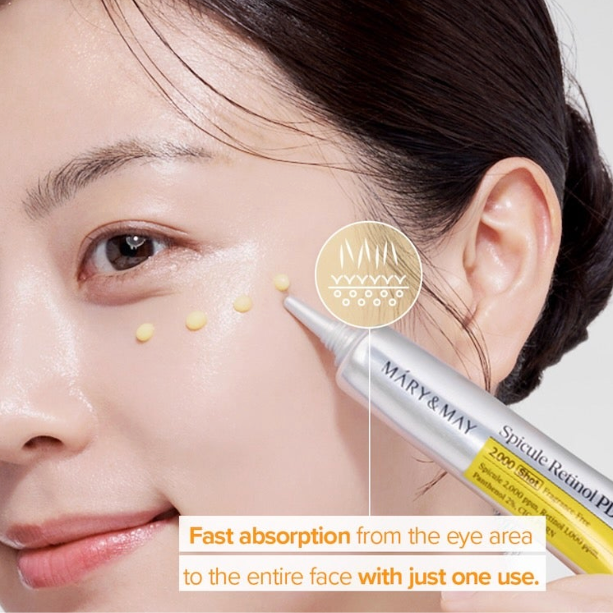 Aplicación en contorno de ojos surcos y cuello