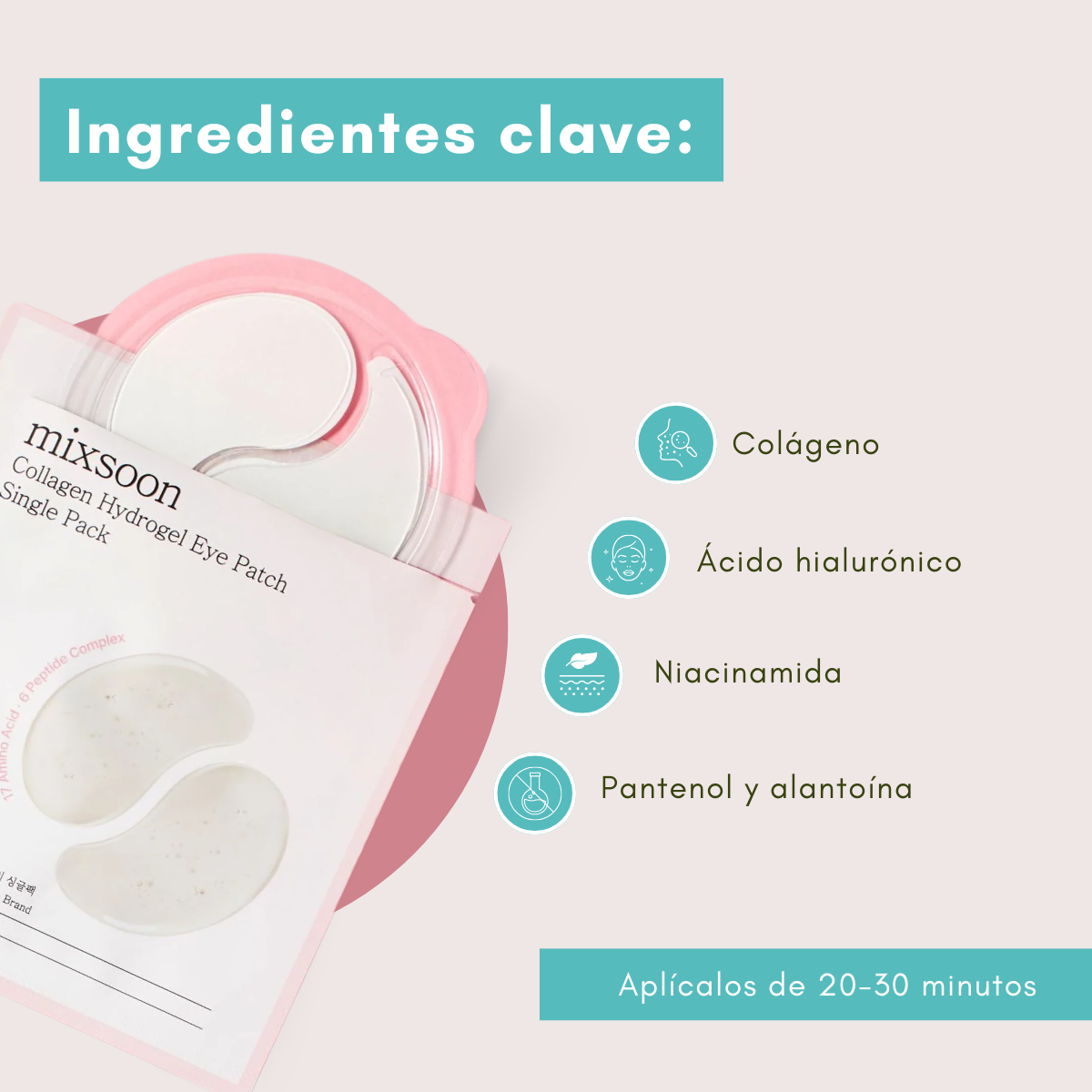 Ingredientes hidratantes para cuidar el contorno de ojos.
