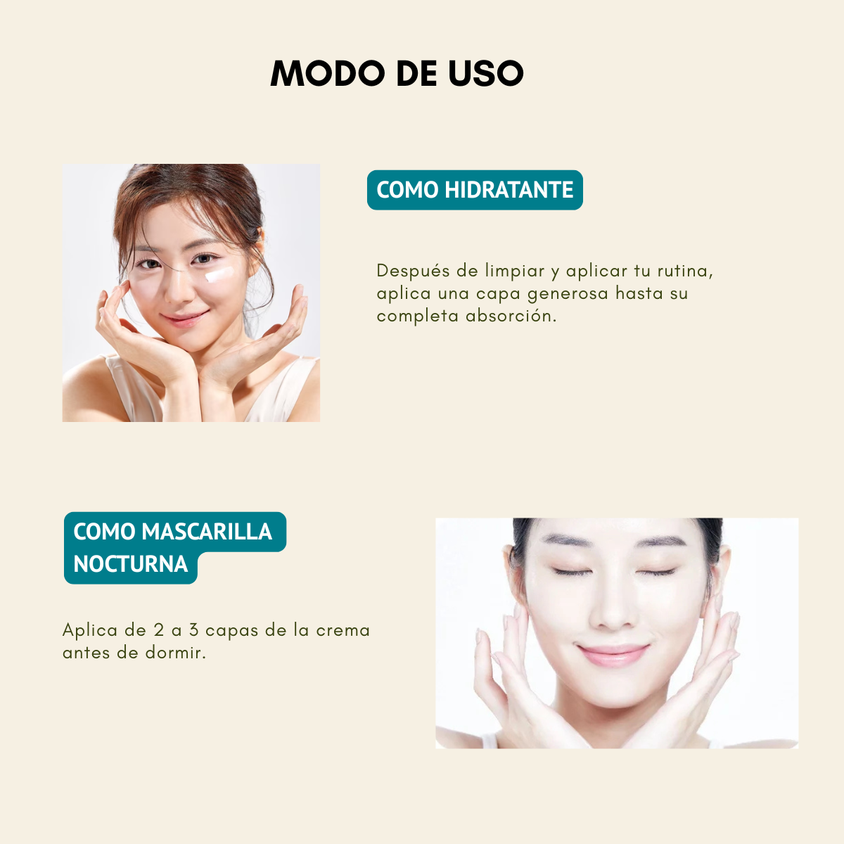 Crema facial Mixsoon Bean Cream Tube 65 mL con Ingredientes Fermentados
