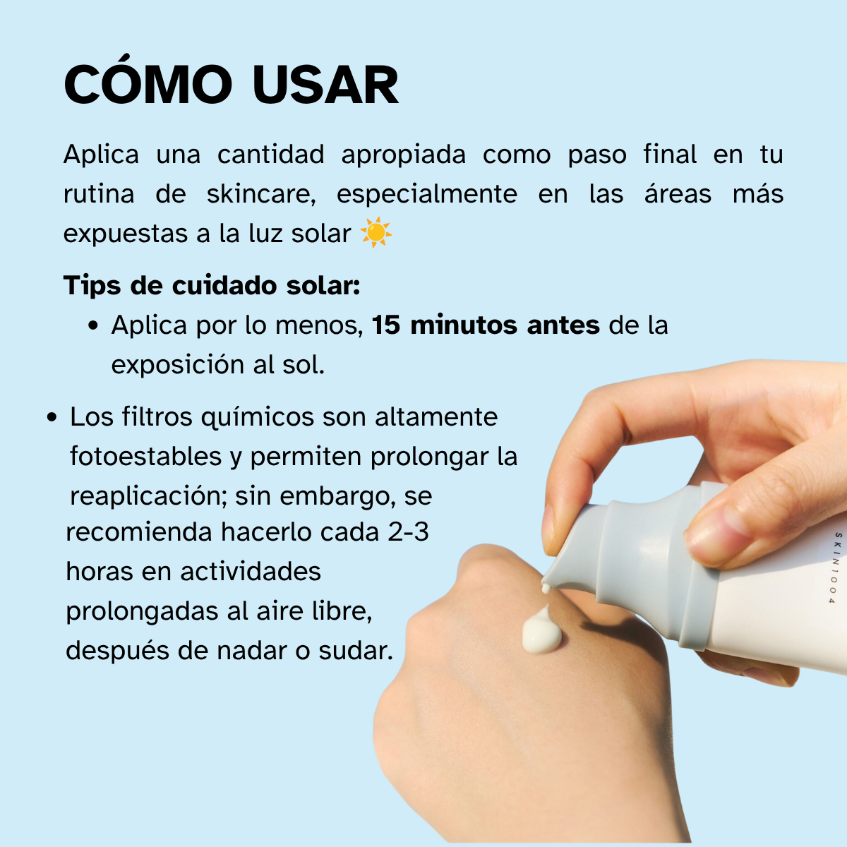 Cómo aplicar protector solar coreano