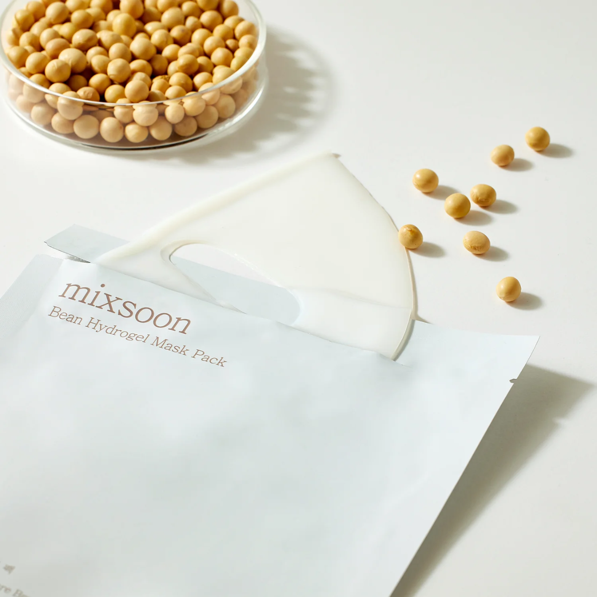 Mascarilla Coreana Mixsoon Bean Collagen Hydrogel Mask Colágeno y Fermentos Hidratantes