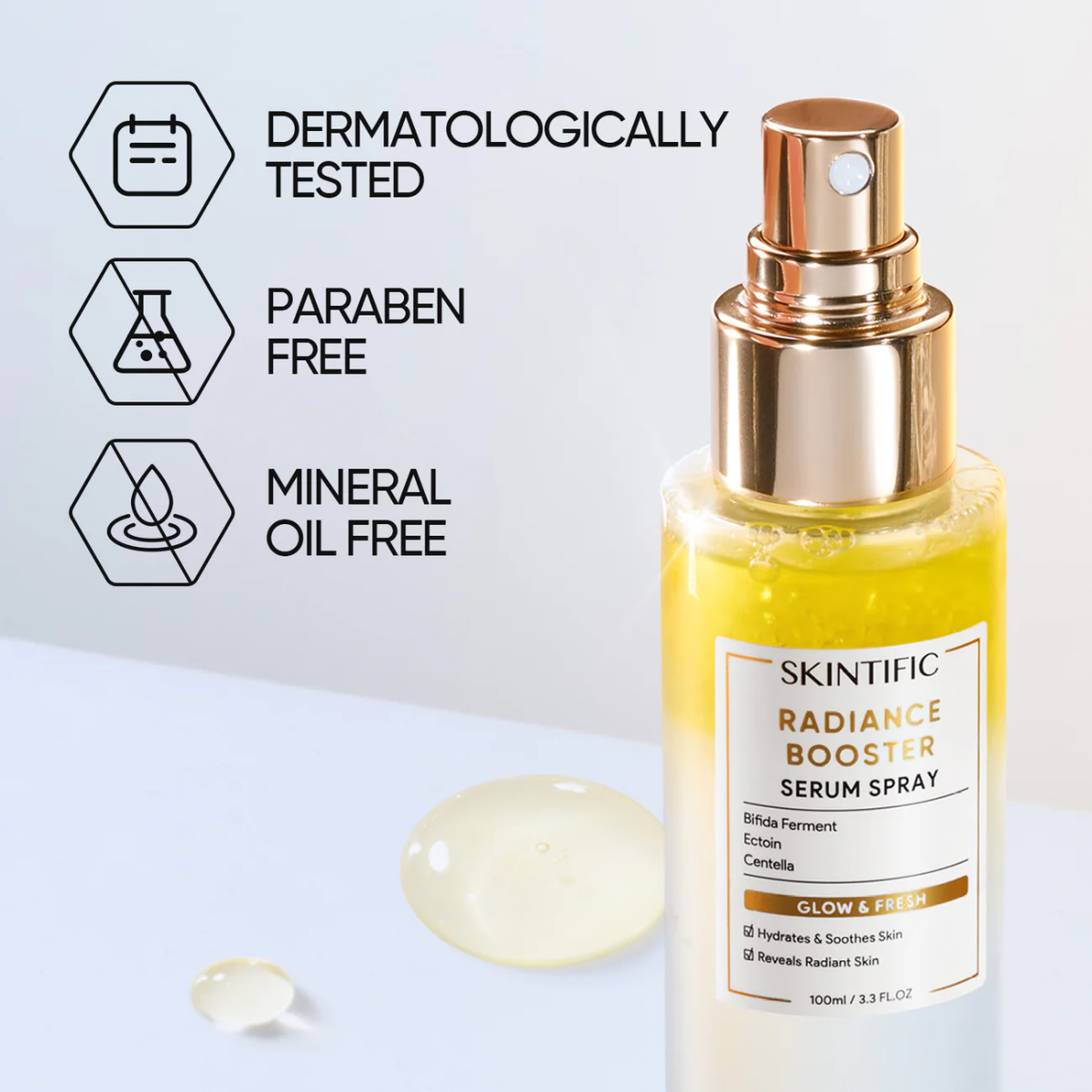 prueba de parche skincare facial spray bruma libre de irritantes