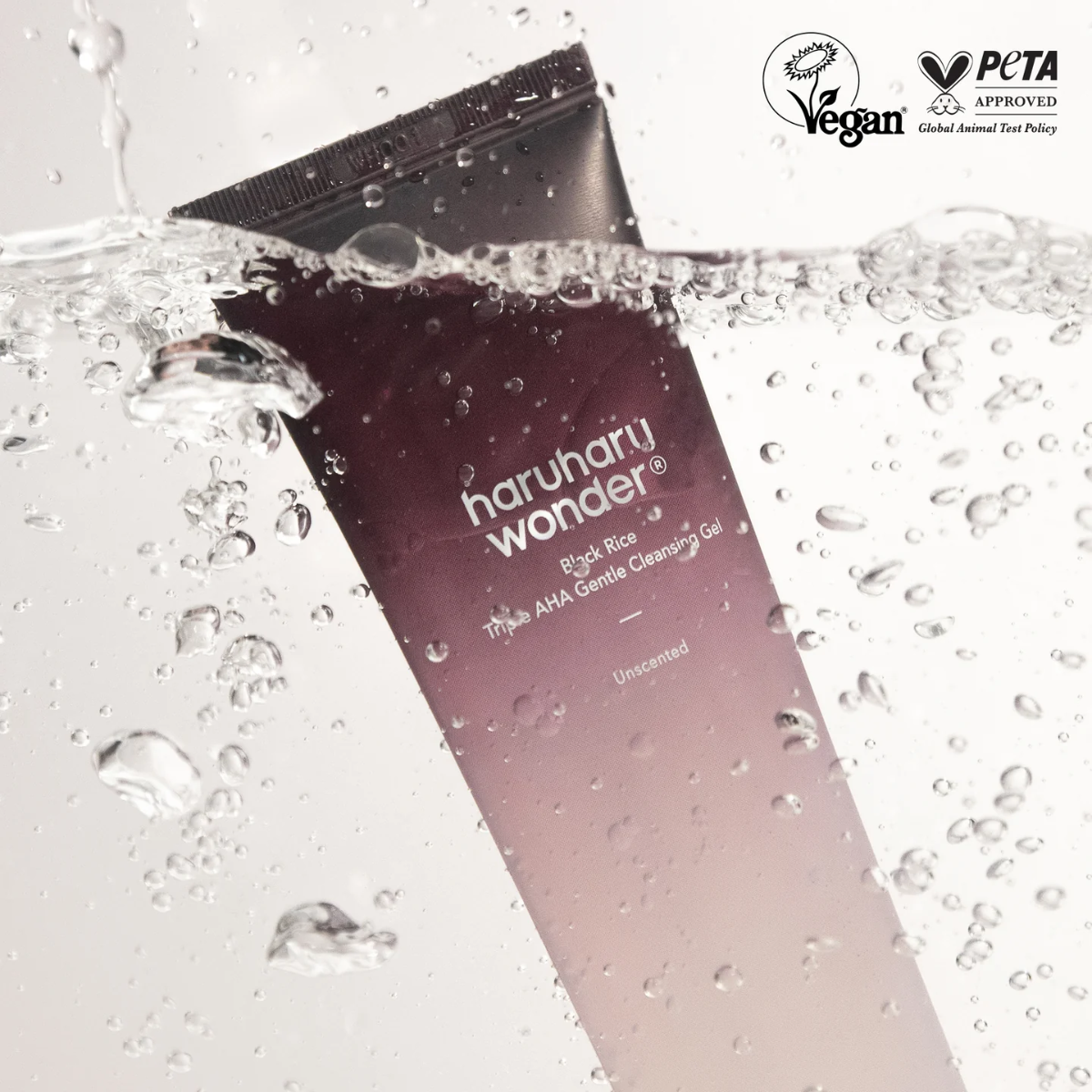Limpiador facial en Gel Haruharu Wonder Triple AHA Gentle Cleansing Gel 100 mL Suave Exfoliación