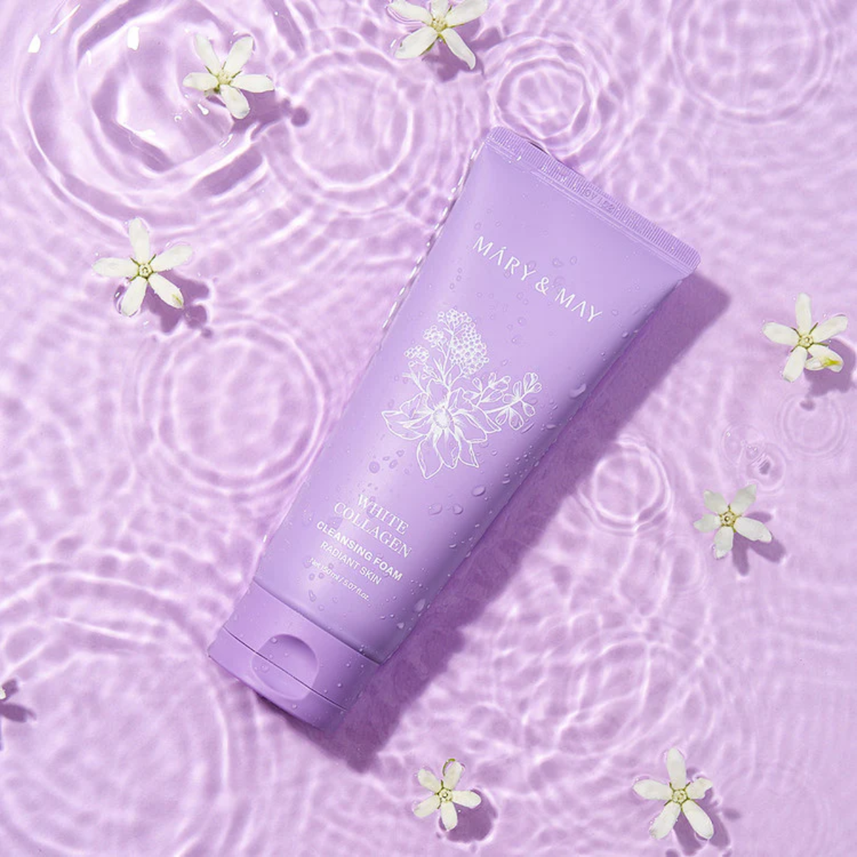 Mary&May White Collagen Cleansing Foam presentación