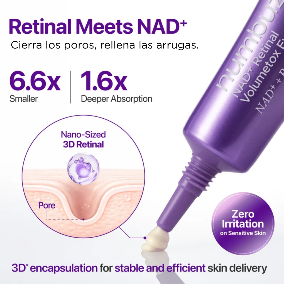 Textura cremosa de la crema para ojos Numbuzin