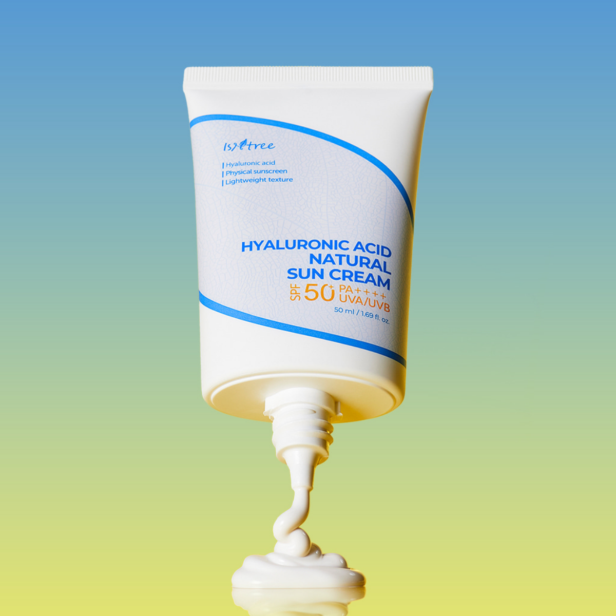 Textura cremosa y ligera del sunscreen ISNTREE