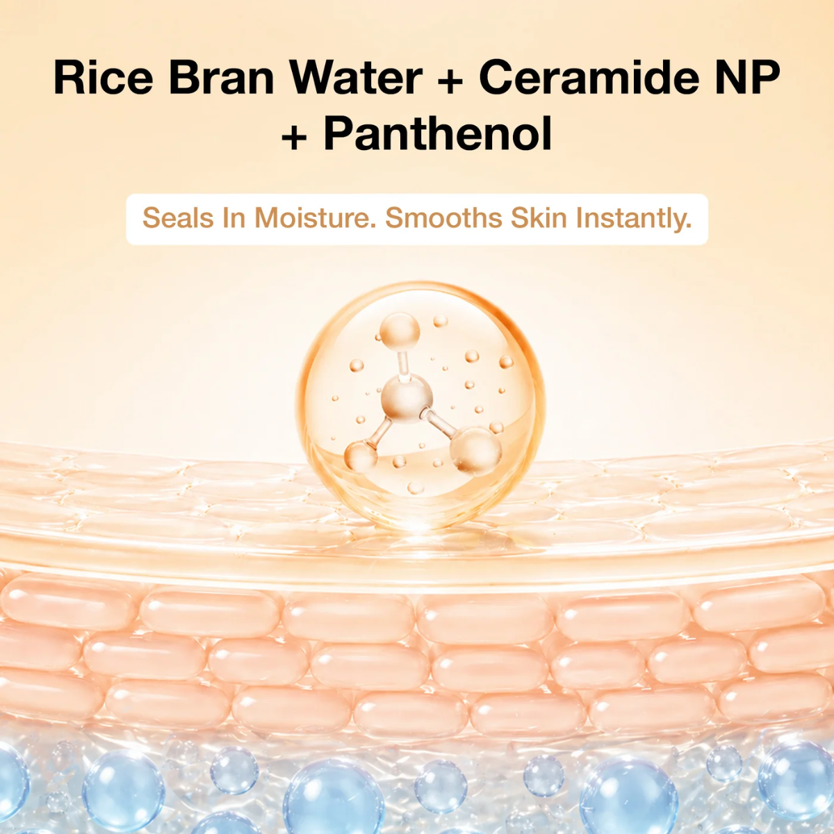 Protector solar hidratante Fully Rice Ceramide Moisture Sun Cream SPF50+ PA++++ 50 mL con Arroz y Ceramidas