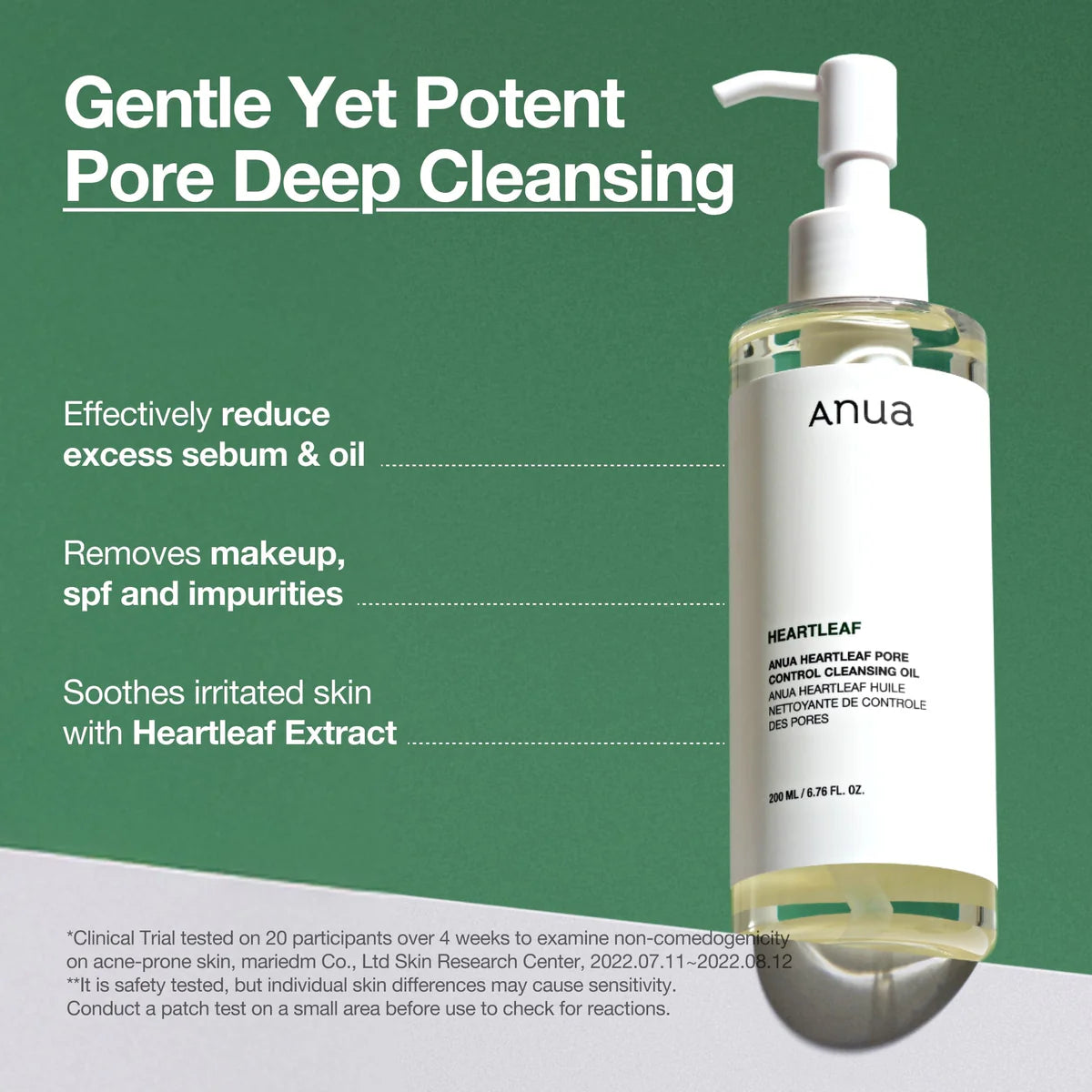 Limpiador Doble Acción Anua HeartLeaf Pore Control 200 mL