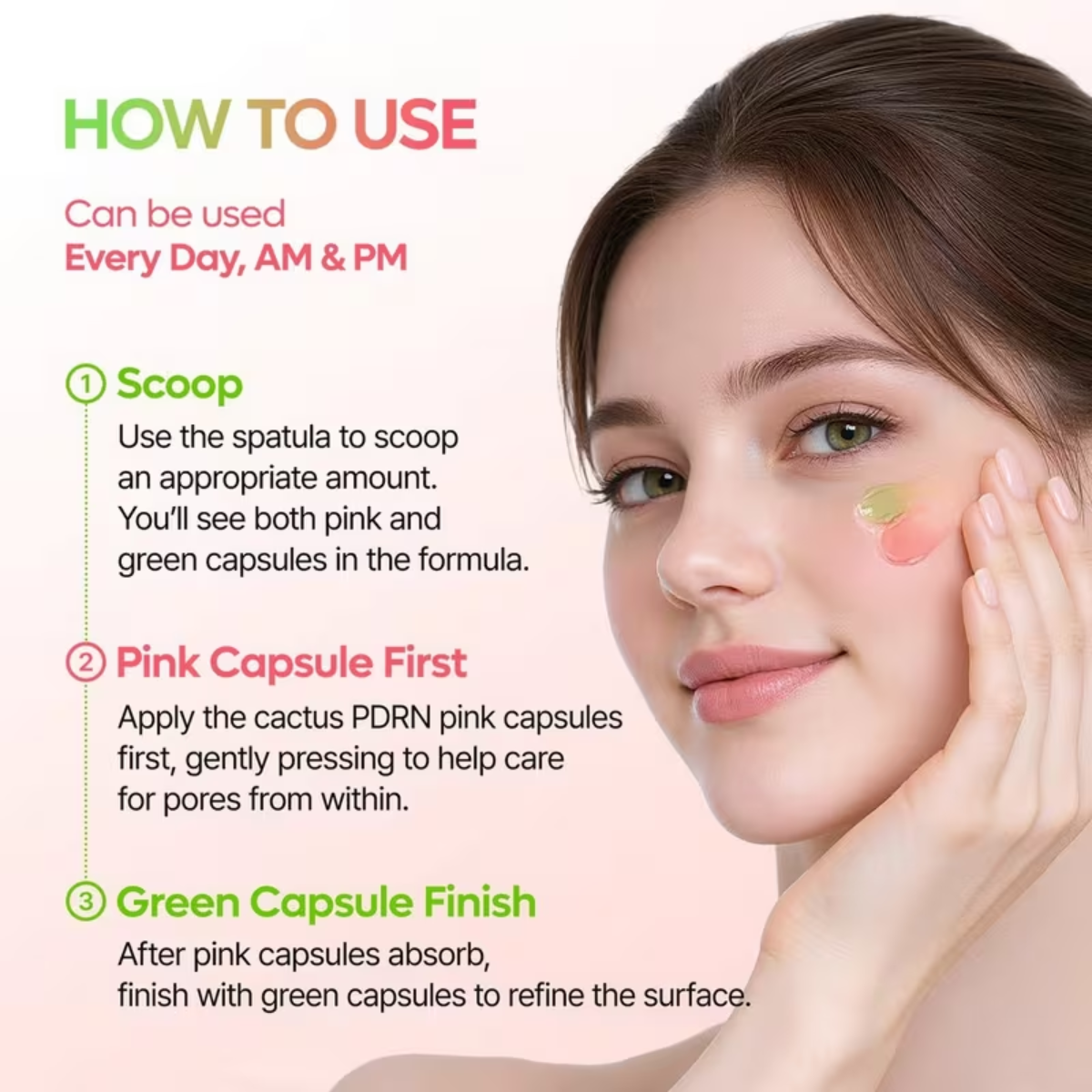 Crema Facial Dr. Melaxin Cactox Pore Relief Dual Capsule Cream 65 g Hidratante para Poros, Control de Sebo y Piel Suave