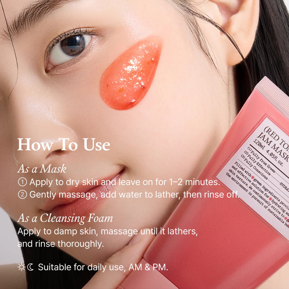 Limpiador y Mascarilla Fully Red Tomato Jam Mask Cleanser 120 mL con Tomate Rojo para Iluminar e Hidratar