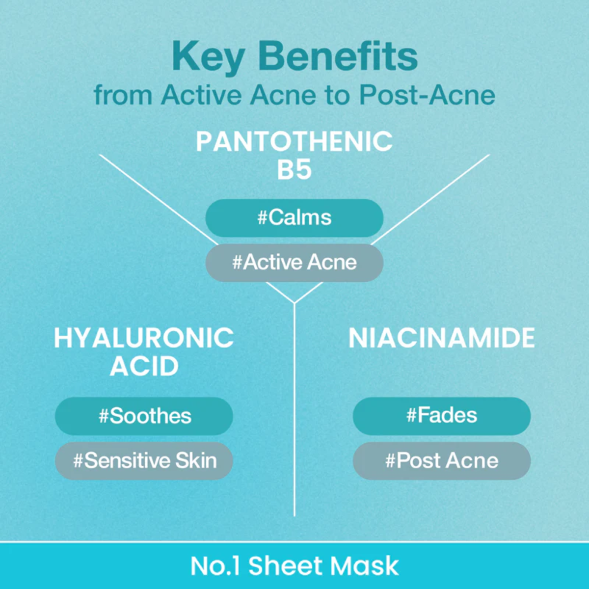 Mascarilla Coreana NUMBUZIN No.1 Pantothenic B5 Hyaluronic Active Clear Mask 1 pieza Hidratante y Calmante