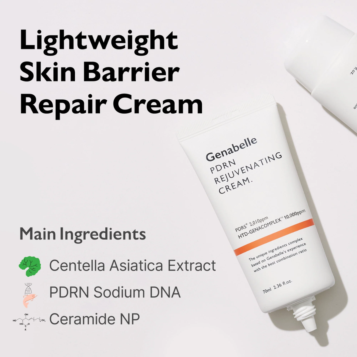 Crema facial rejuvenecedora Genabelle PDRN Rejuvenating Cream 70 mL con PDRN
