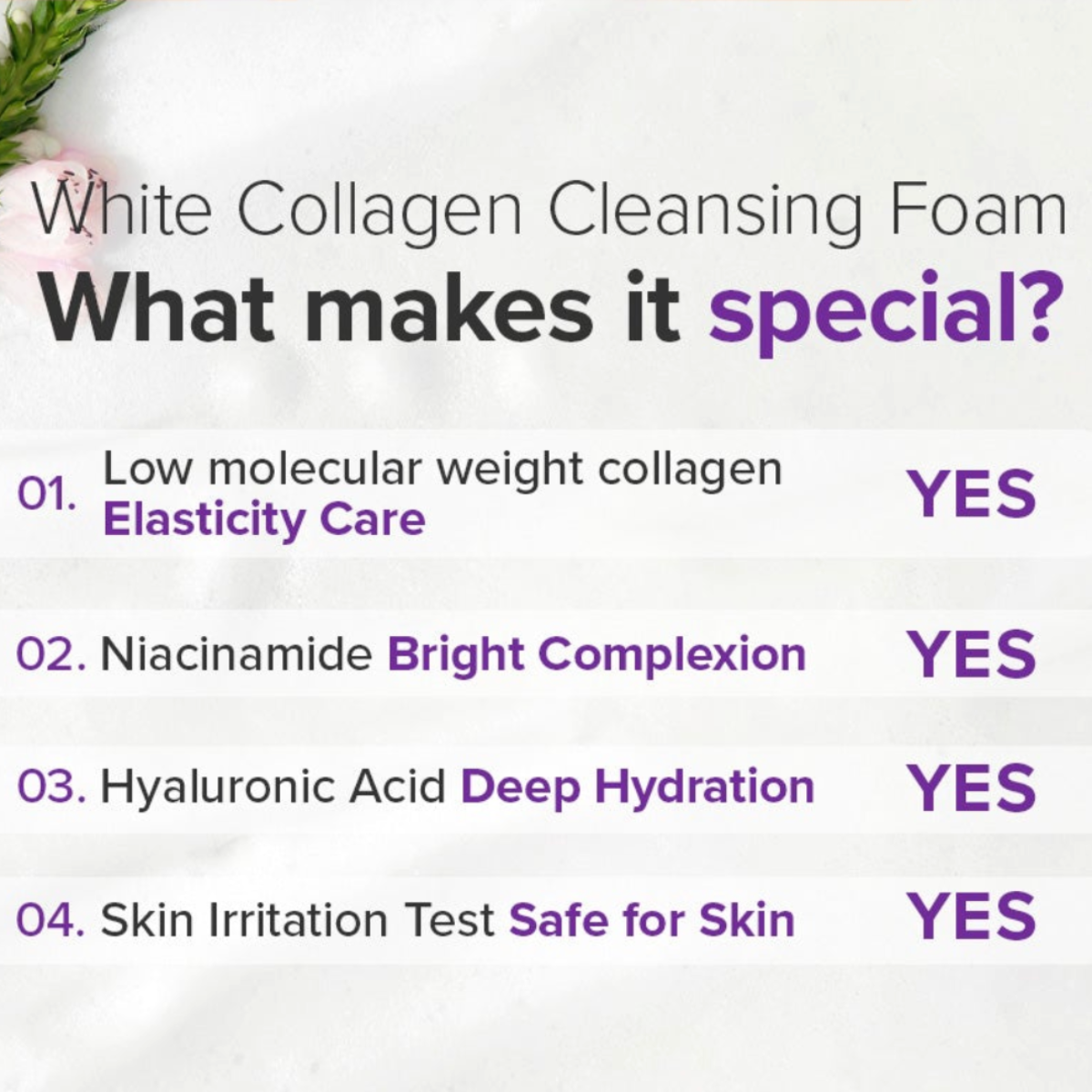 Beneficios espuma limpiadora con colágeno