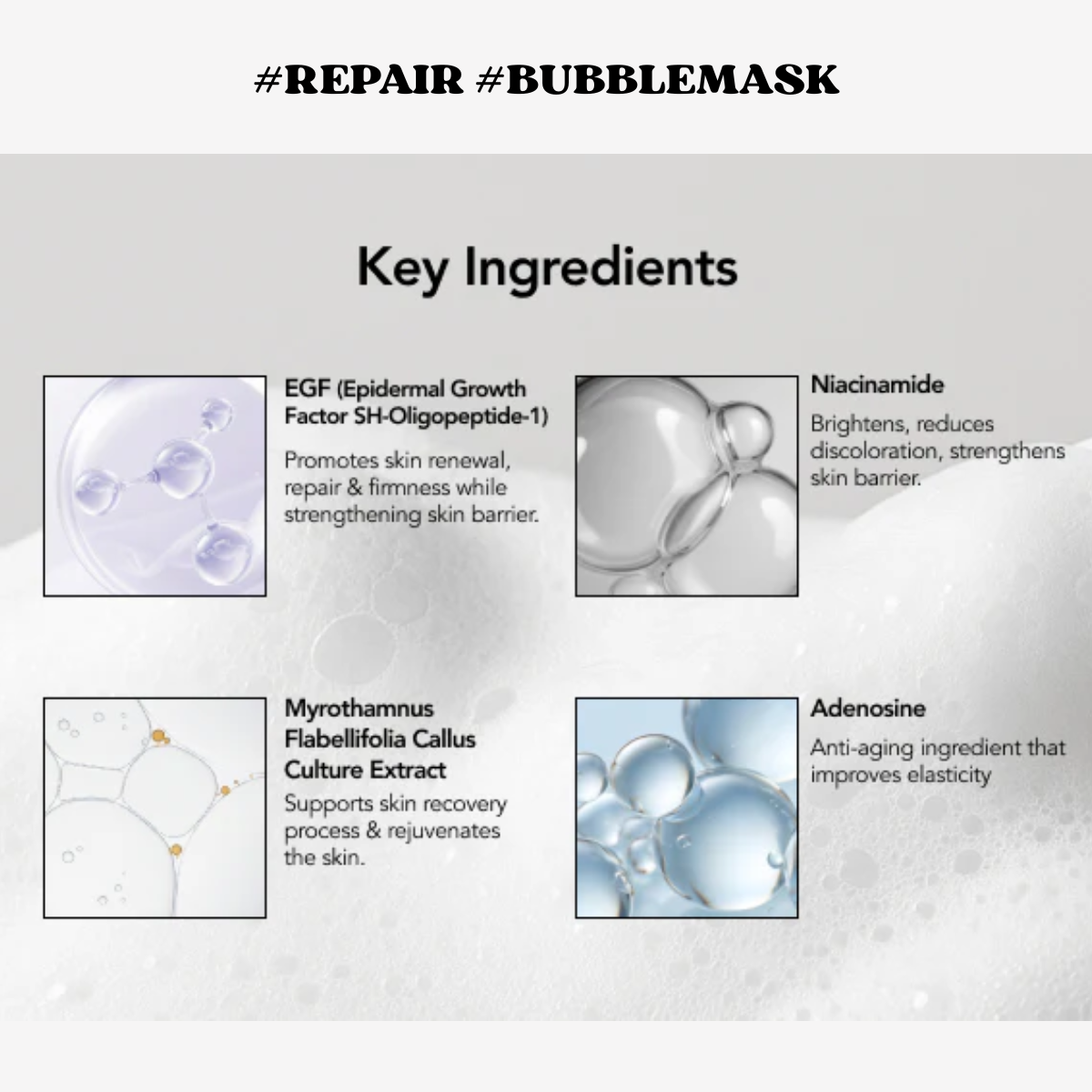 Mascarilla sin Enjuague Menokin 30 Seconds Quick Bubble Mask 95 mL Rinde Hasta 70 Aplicaciones