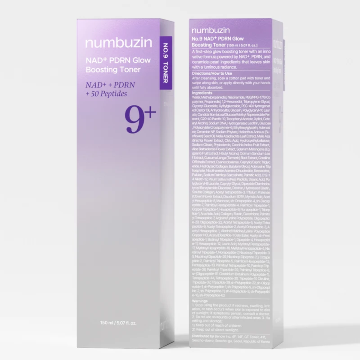 Tónico Numbuzin No.9 NAD PDRN de 150 mL