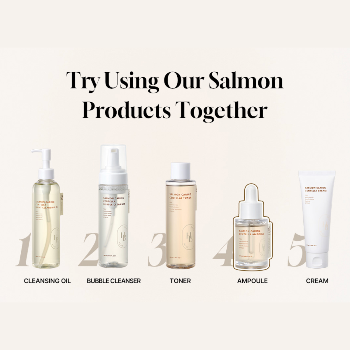 sérum Salmon Caring Centella Ampoule HEVEBLUE