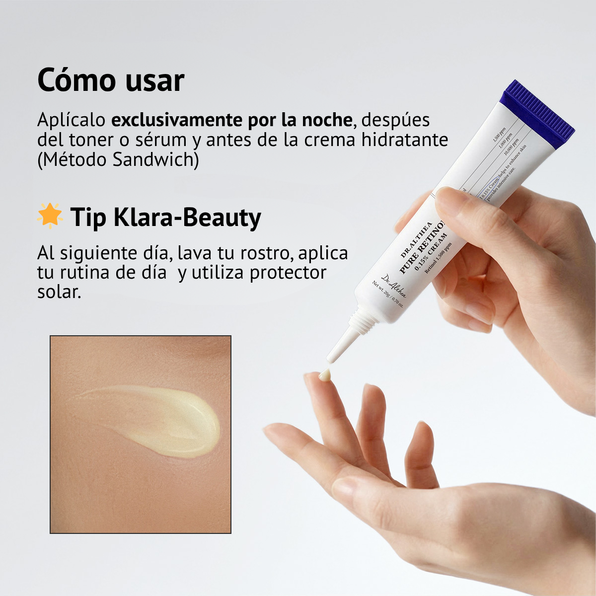 piel luminosa rutina retinol