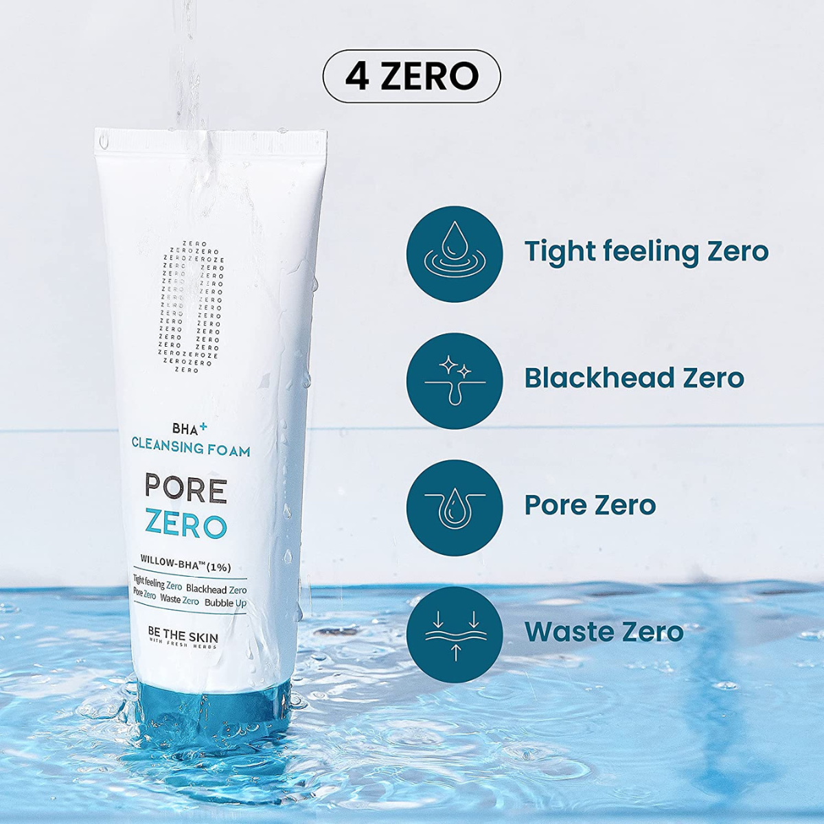 Limpiador Exfoliante Be The Skin BHA+ PORE ZERO Cleansing Foam 150 mg