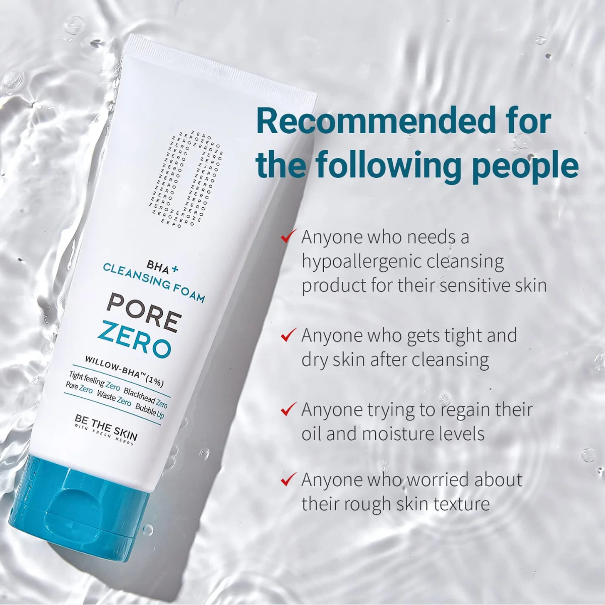 Limpiador Exfoliante Be The Skin BHA+ PORE ZERO Cleansing Foam 150 mg