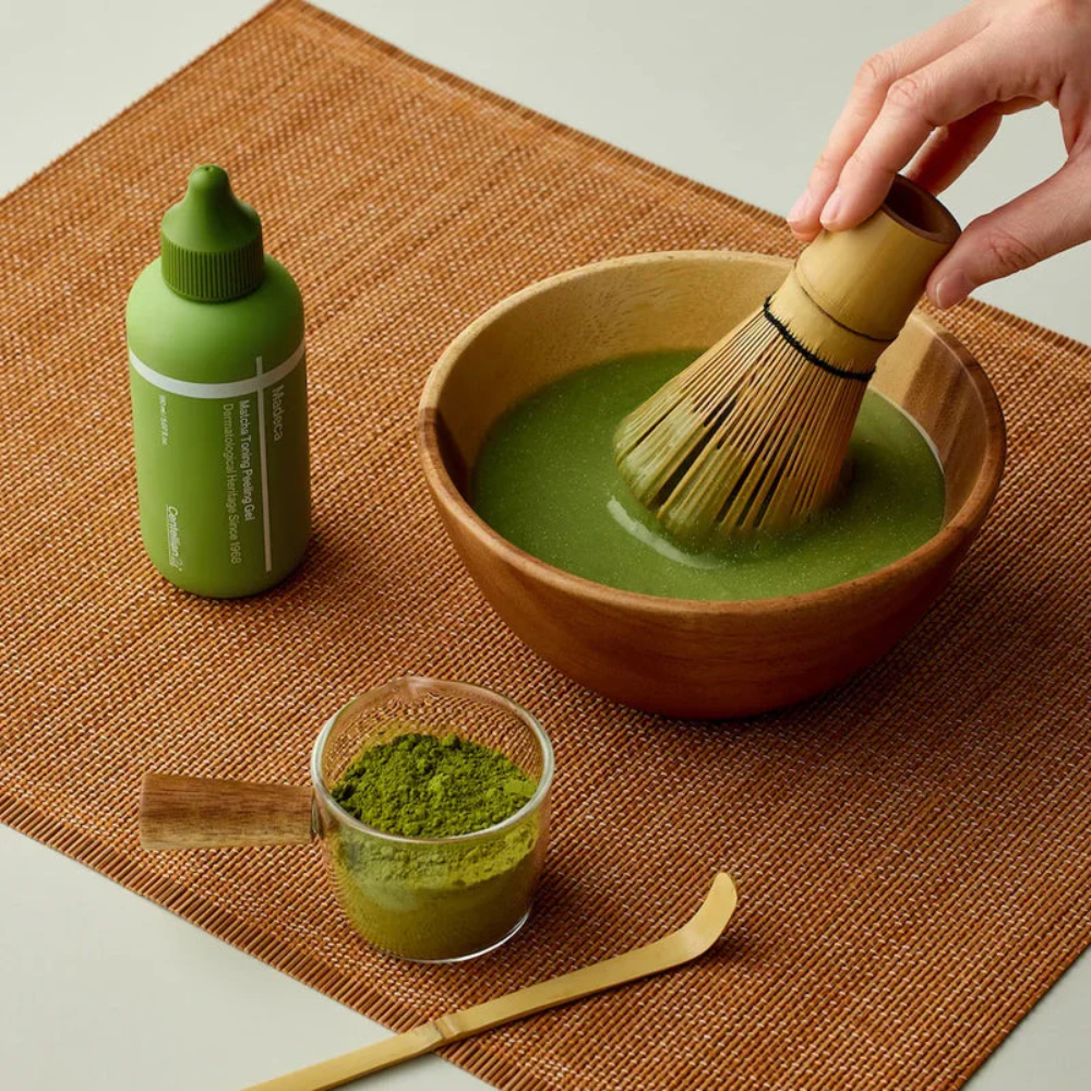Exfoliante facial Madeca Matcha de Centellian 24+ en rutina facial