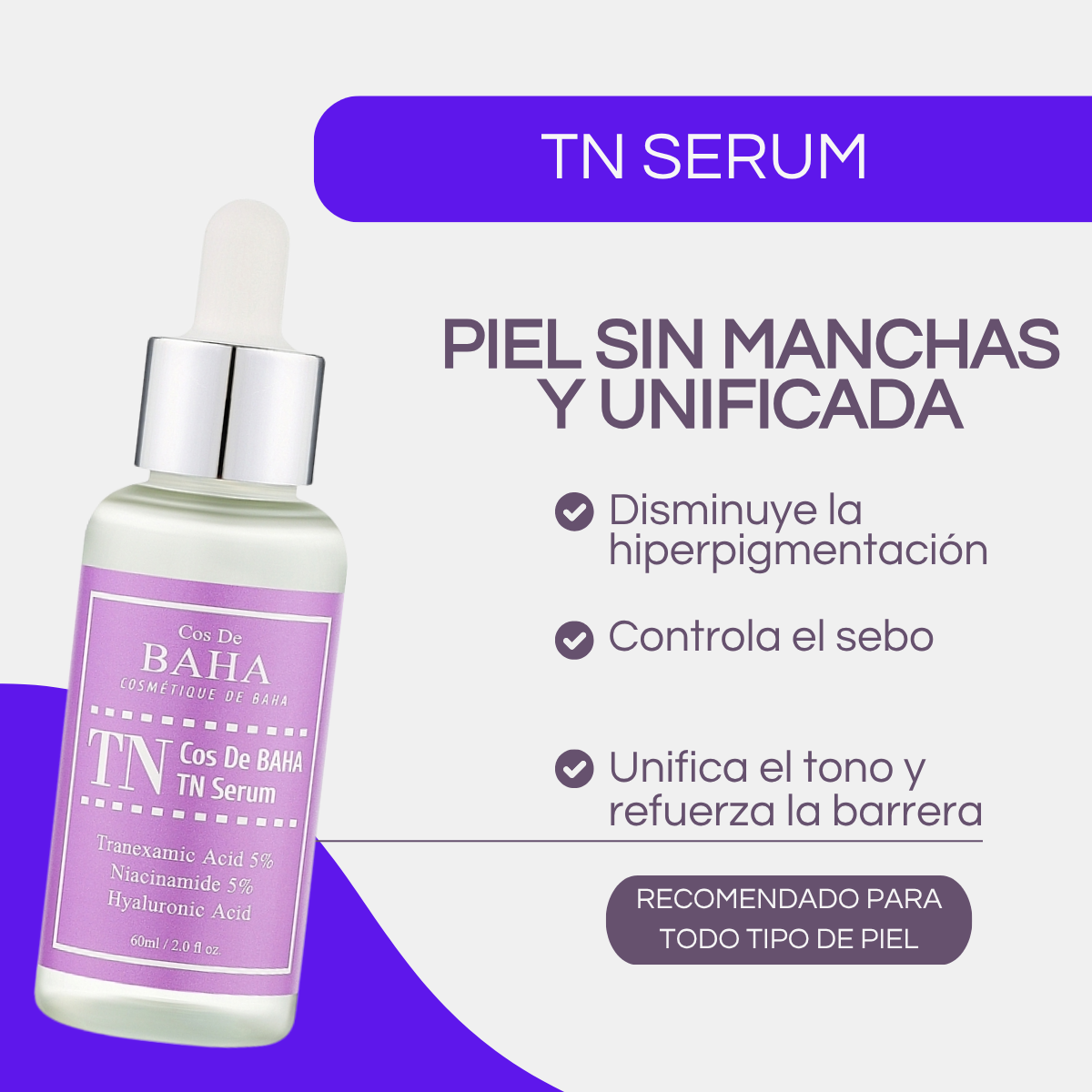 serum cos de baha coreano acido tranexamico con niacinamida